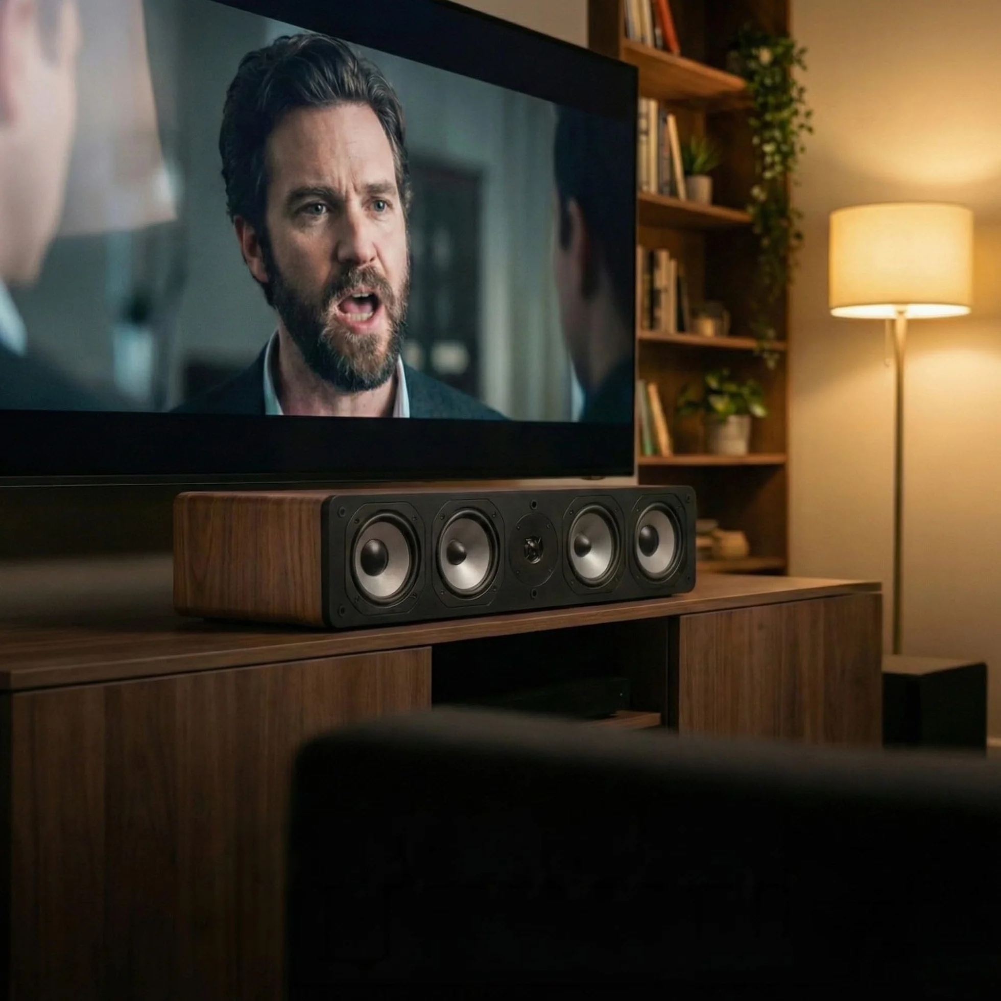 Dynavoice Challenger C-5 XL Roble Natural. Altavoz Central Pasivo 210W 6-8 Ohm. 4X Woofer 5,25″ y Tweeter 1″ Super Audio. Home Cinema HiFi. Bass Reflex Trasero. VESA 10x10.