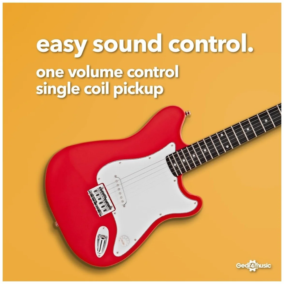 VISIONSTRING Full Size Red Electric Guitar Kit Starter Pack with Amp for Beginners