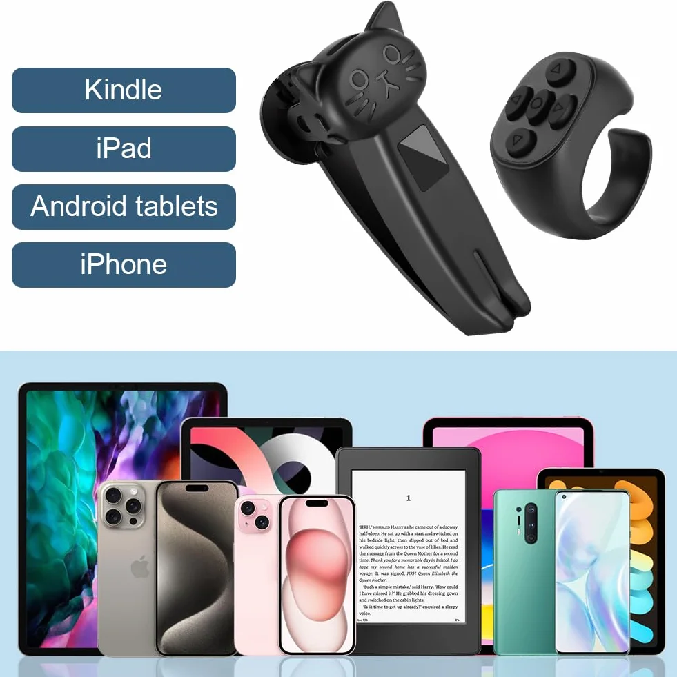 Vicloon Mando a Distancia para Lectura de Páginas en Kindle, iPad, iPhone, Android Tablets