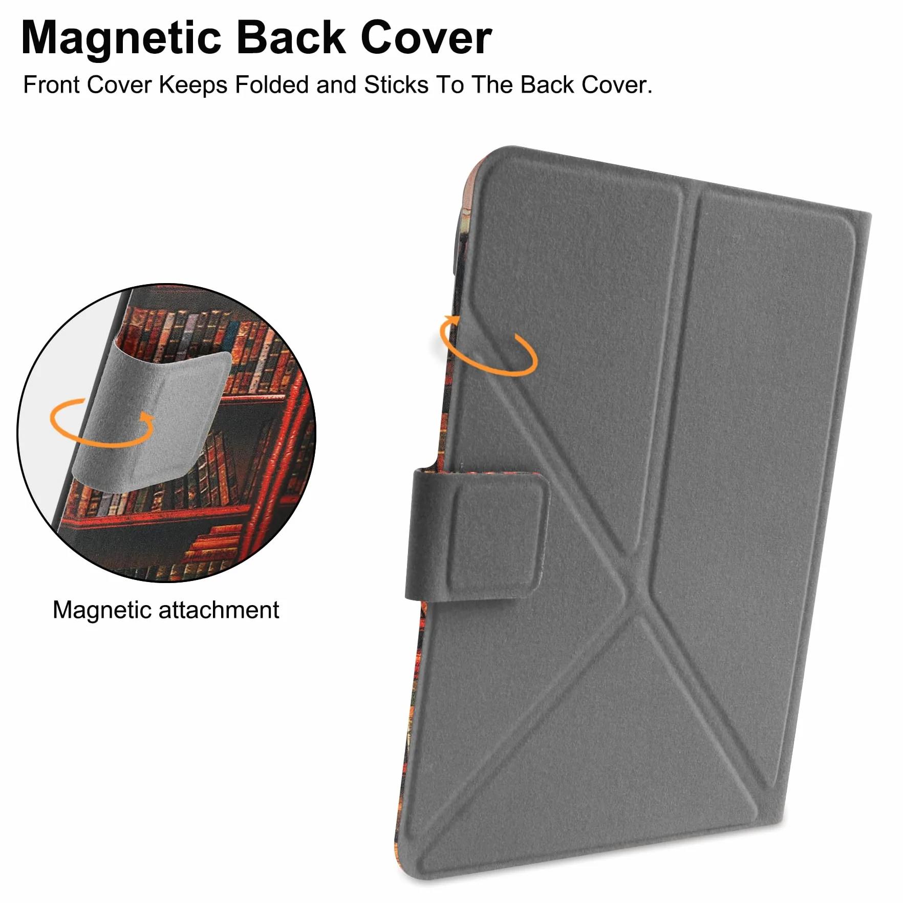 HGWALP Funda Universal para 6.8" 7" Paperwhite eReaders, Funda Folio Stand Soporte con Correa Compatible con 6.8 Pulgadas 7 Pulgadas Paperwhite Kindle/Kobo/Voyaga/Lenovo/Sony E-Readers-Library