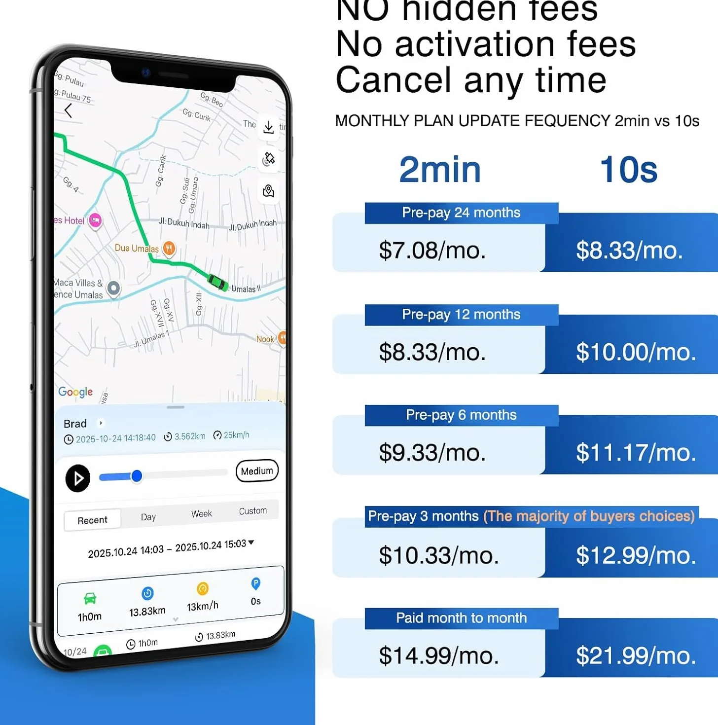 Localizador GPS para Coches, 90 Días en Espera 6000mAh, Alarma Antirrobo, Seguimiento Global
