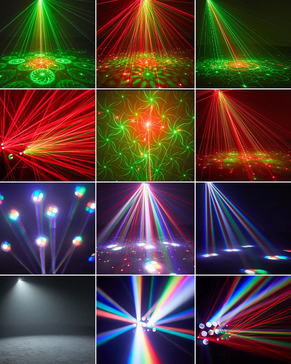 Eagou Diary luces discoteca,50W RGBW LED DMX512 luces de discoteca Flash con función de atenuación súper suave para fiestas,djs,familias,bares