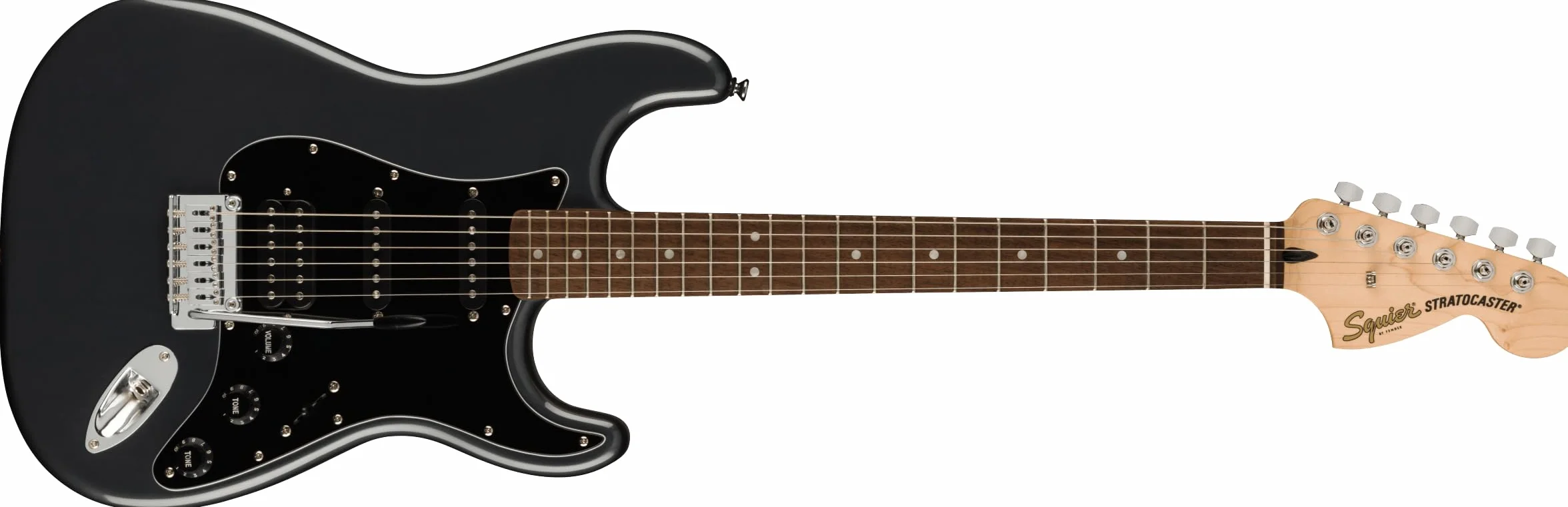 Squier by Fender Pack Affinity HSS, Charcoal Frost Metallic, con amplificador, pack de guitarra eléctrica, Incluye cursos virtuales gratuitos en Fender Play