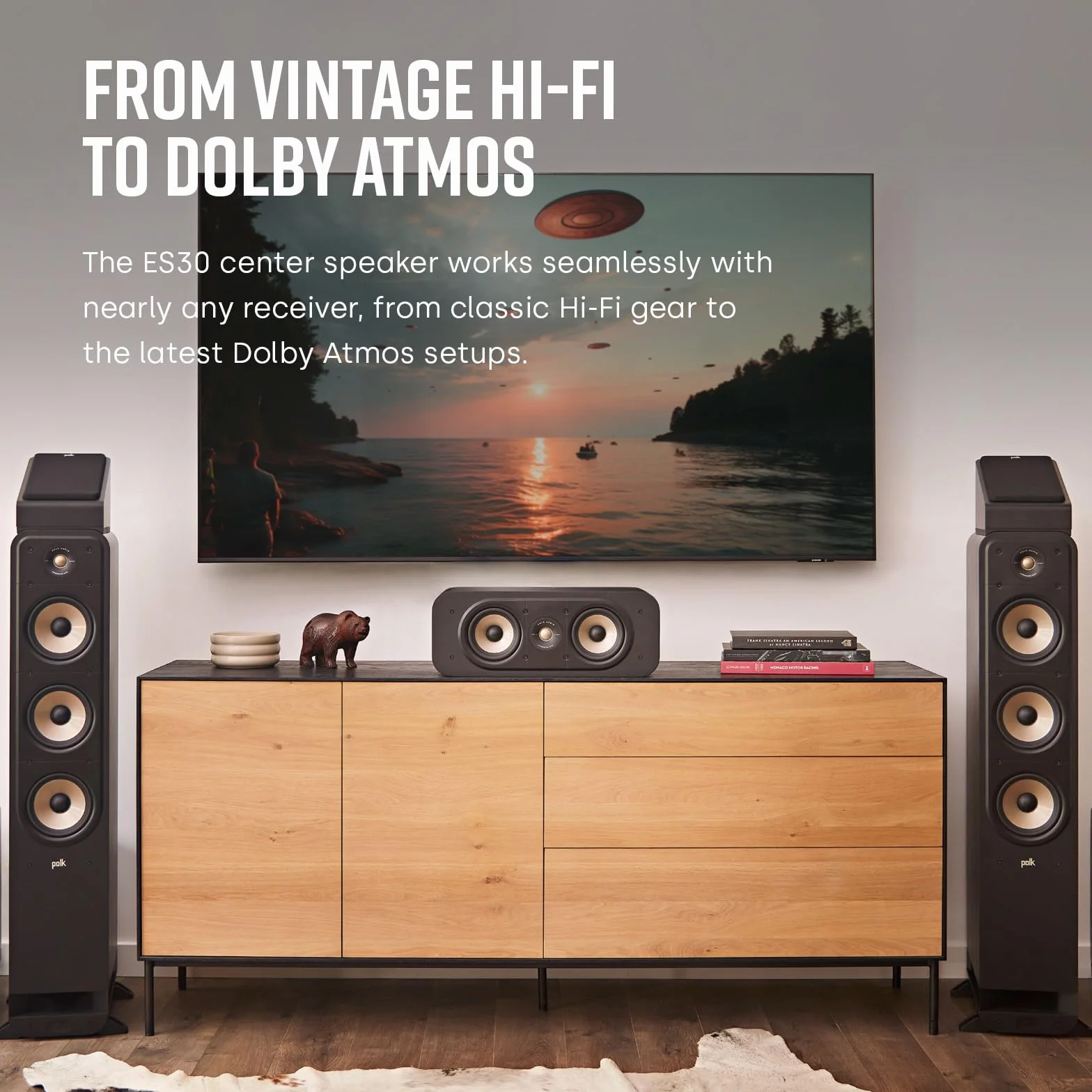 Polk Signature Elite ES30 Altavoz Central Hi-Fi Negro