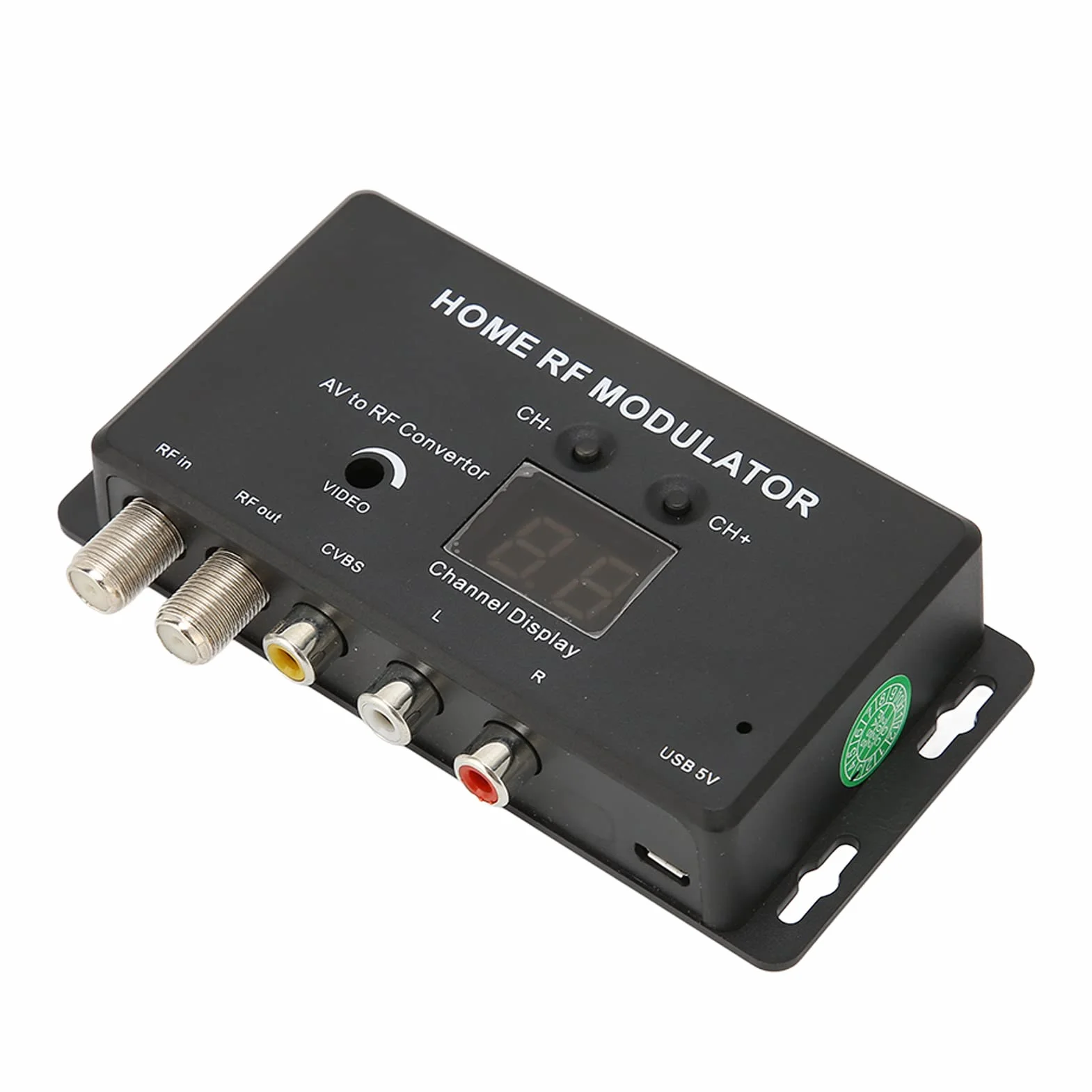 Modulador UHF, M70RV TV Link Modulator, Compatible con Descodificadores y Otras Fuentes de A/V, PAL/NTSC Opcional, Niveles de Salida Ajustables y Canales de Salida Seleccionables, AV to RF Converter