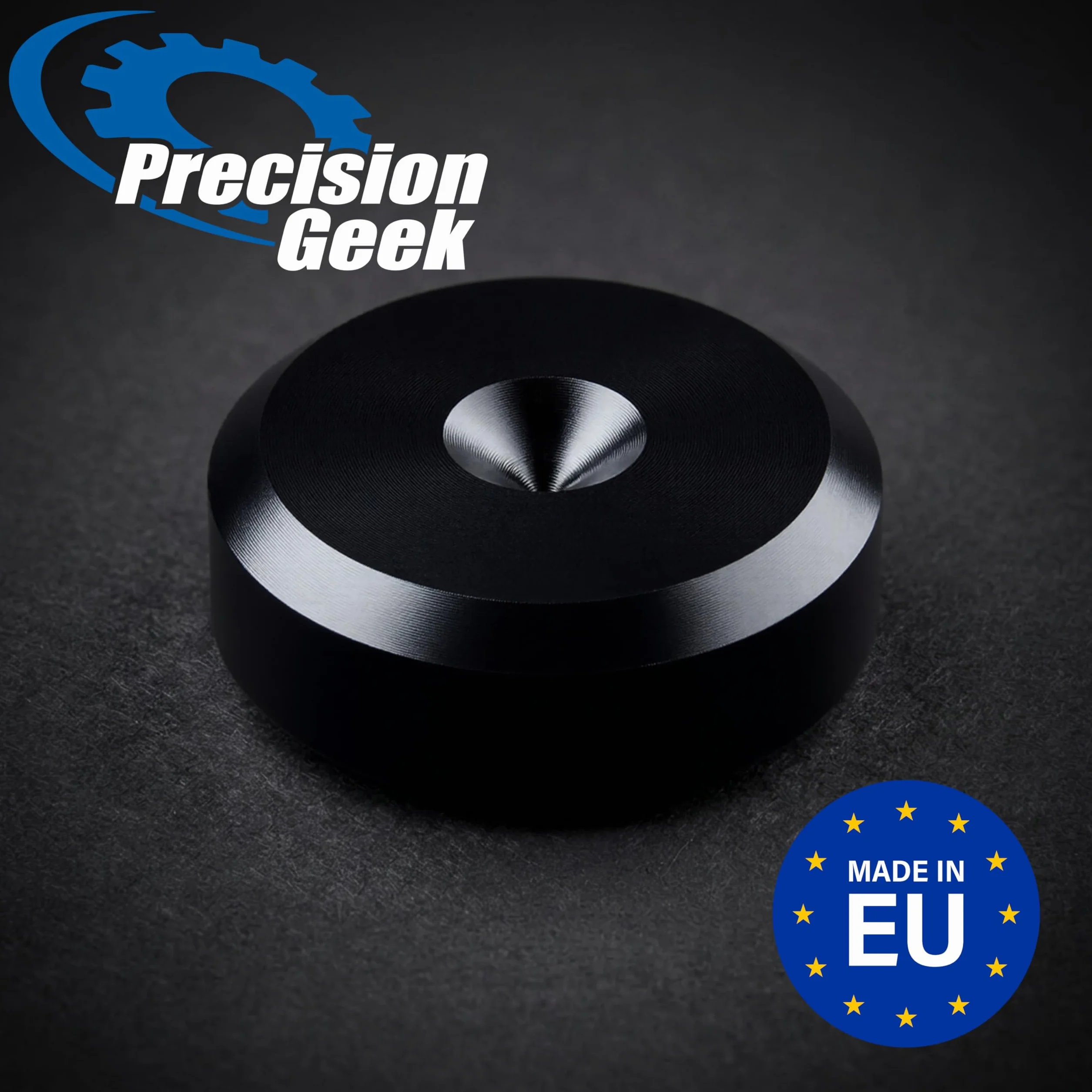 Almohadillas para altavoces PrecisionGeek Juego de 4 piezas 20 mm diámetro 7 mm grosor aluminio negro