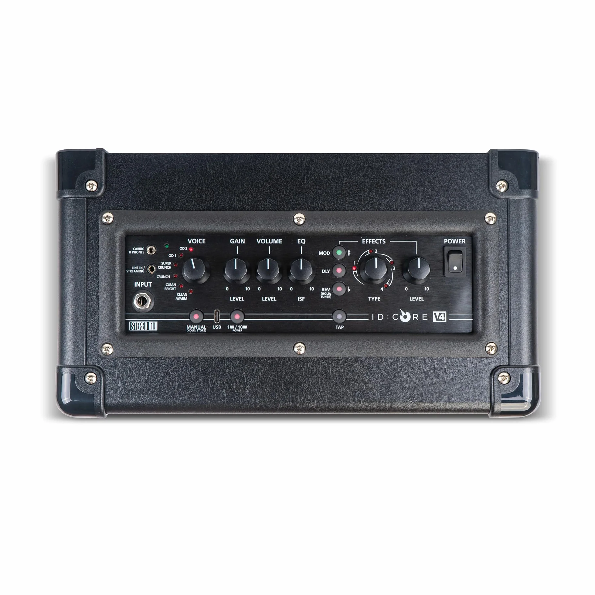 Blackstar ID 10 V4 Amplificador Combo para Guitarra Eléctrica 10W, Efectos Integrados, Afinador, Grabación USB-C, Entrada para Streaming, Reducción de Potencia a 1W, Sonido Estéreo