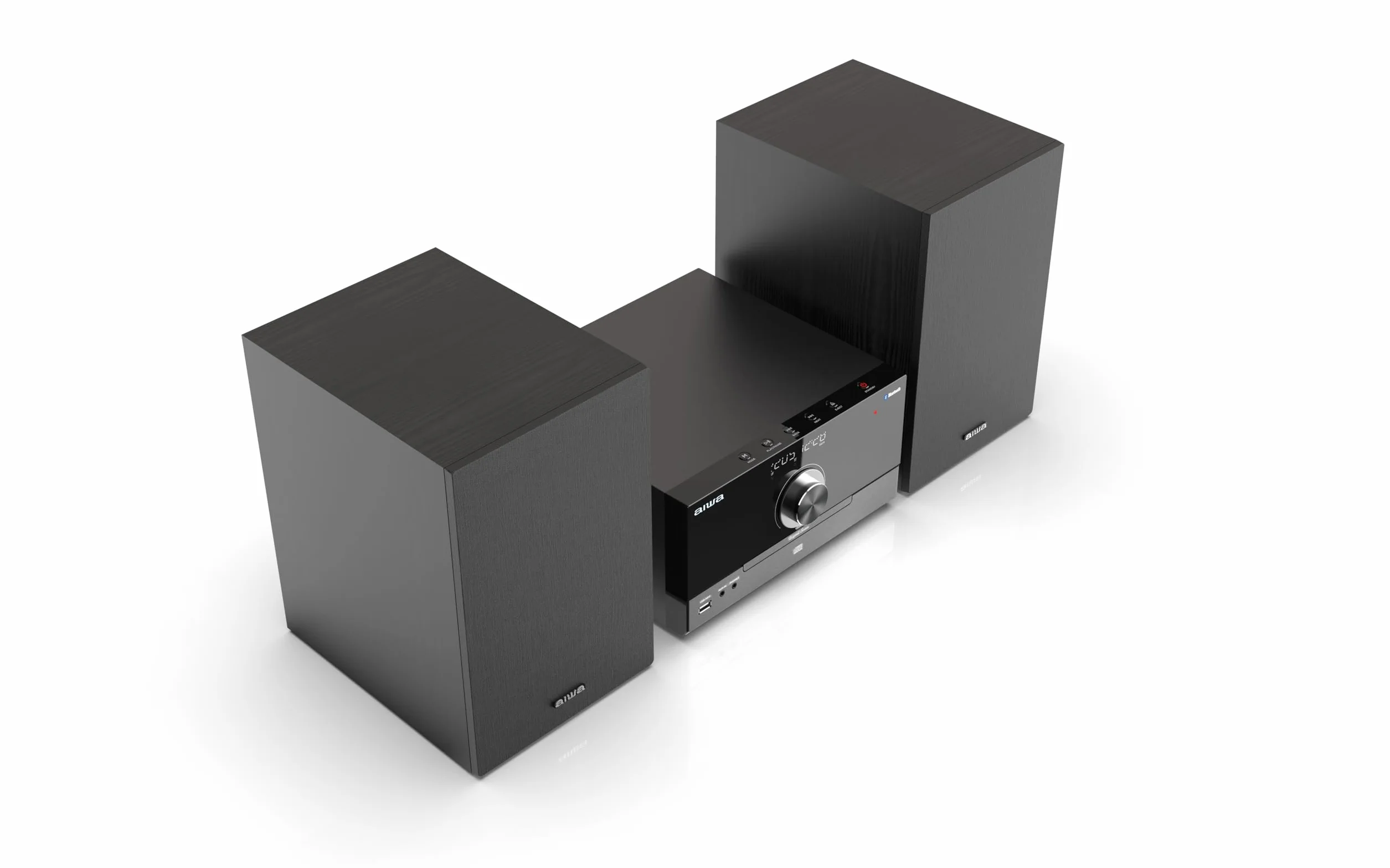 Microcadena AIWA MSBTU-600 Bluetooth, CD, USB, AUX IN, Potencia de Salida de 2 X 50 W RMS. Color: Negro