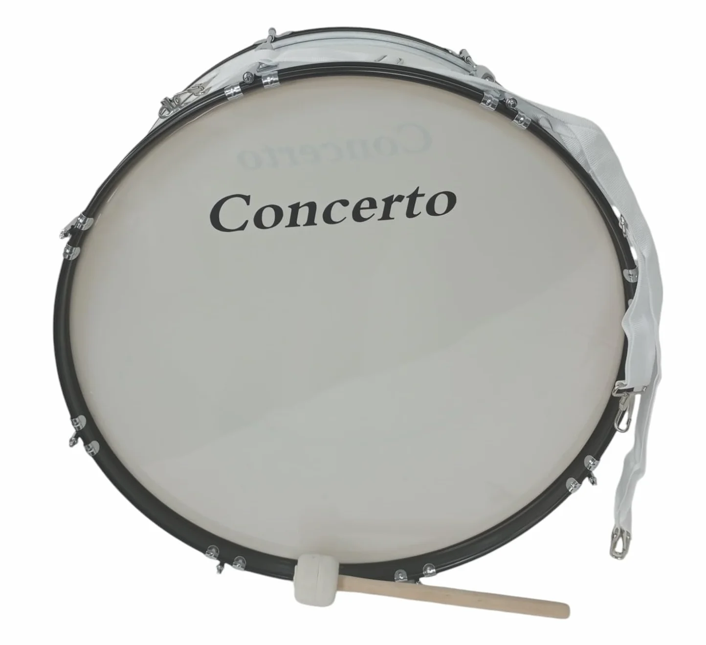 Bombo 25"x 10", Color Blanco CONCERTO