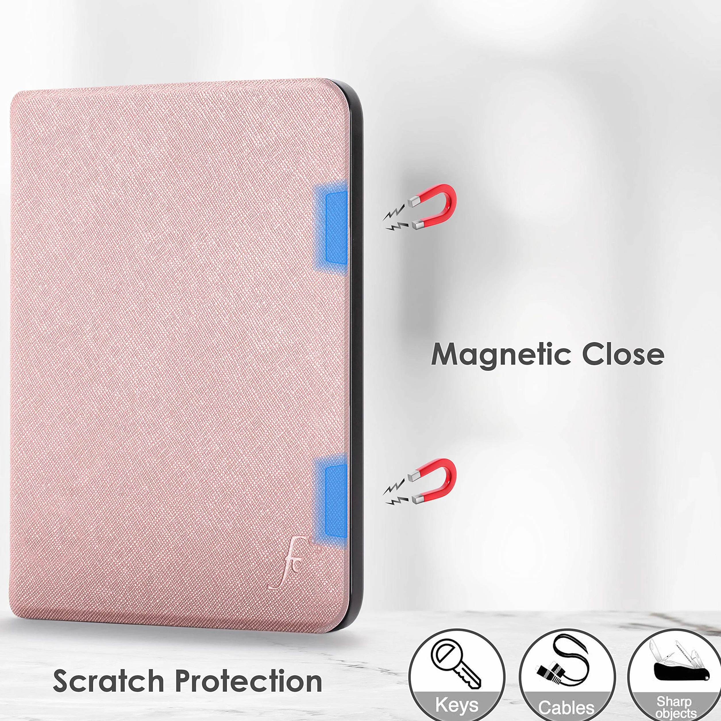 Forefront Cases Funda para Amazon Kindle Paperwhite 6.8" (11.ª Generación, 2021) - Delgado Ligera y Protectora - Smart Auto Sueño - Oro Rosa