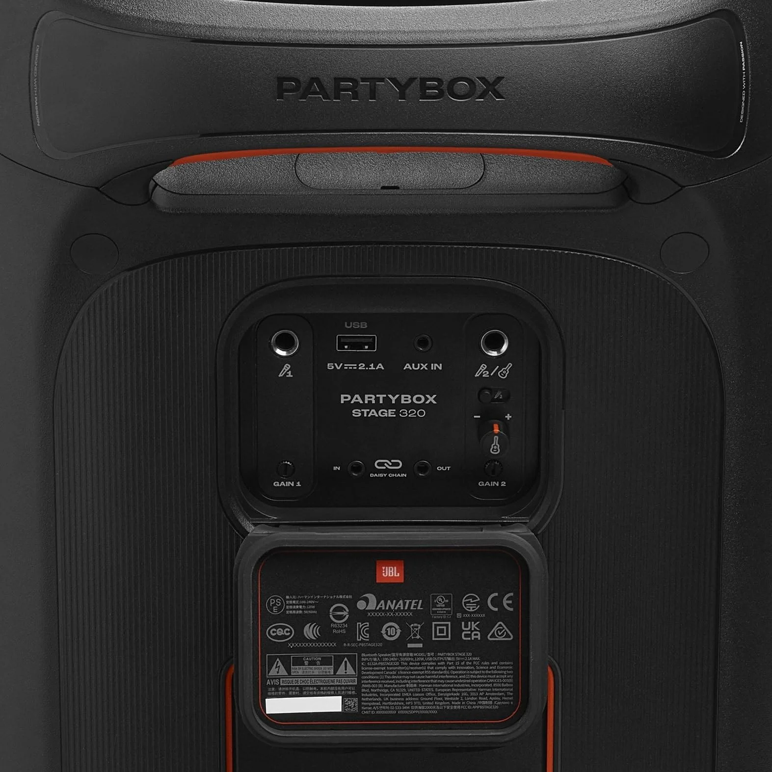 JBL Partybox Stage 320 Altavoz portátil Bluetooth IPX4 Negro