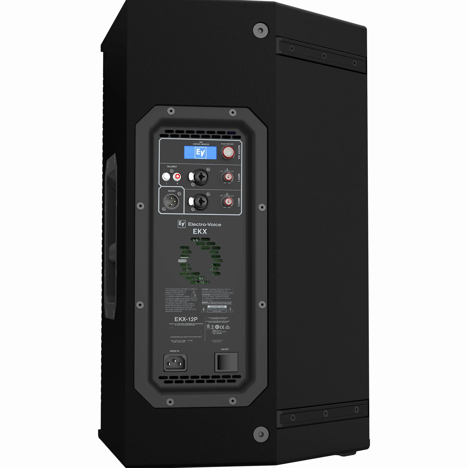 Electro-Voice EKX-12P 1500W Negro altavoz - Altavoces (De 2 vías, Alámbrico, RCA/XLR, 1500 W, 50 - 20000 Hz, Negro)