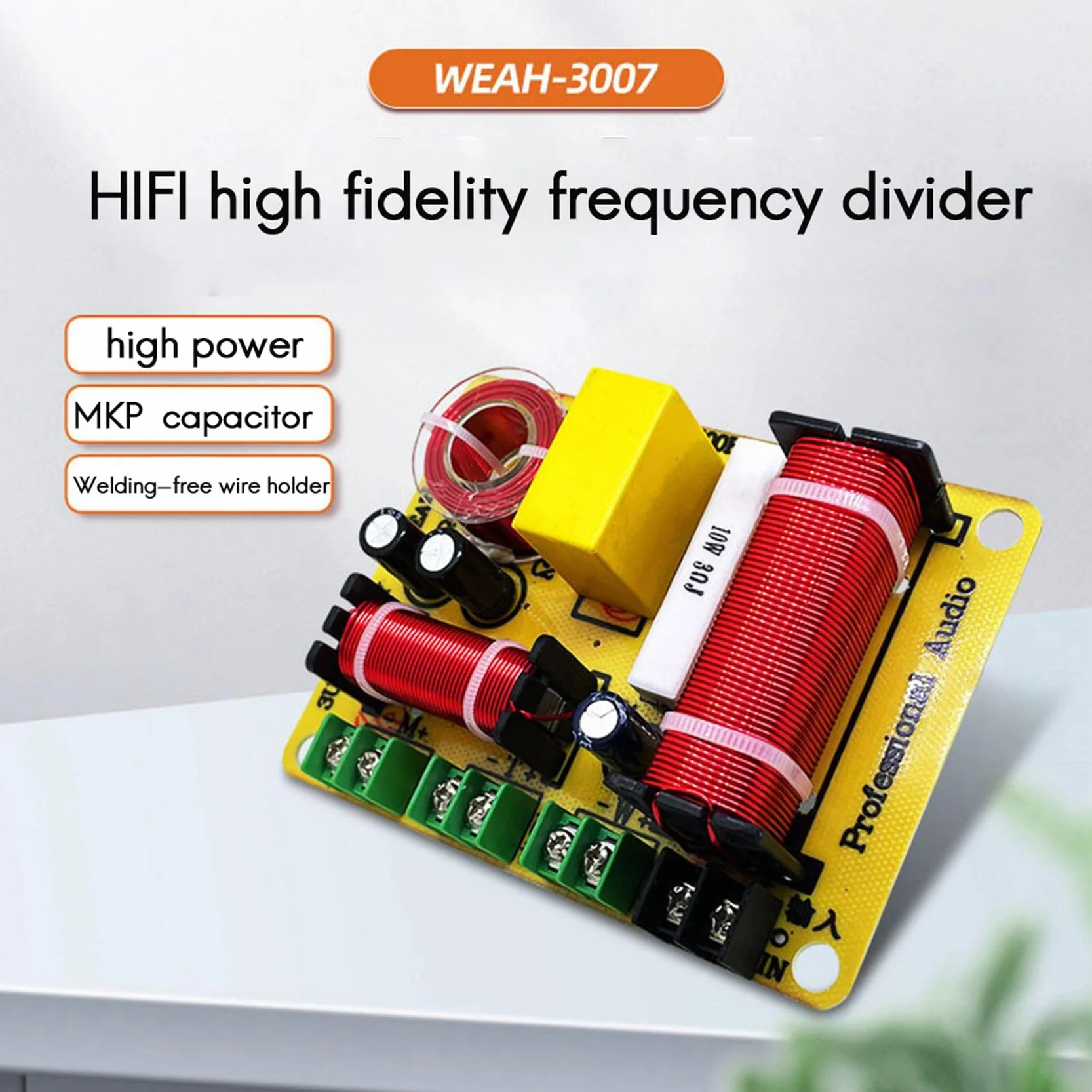 Divisor de Frecuencia de Altavoz de 3 Vías 300W HiFi Crossover Filter para Modificación de Altavoces DIY