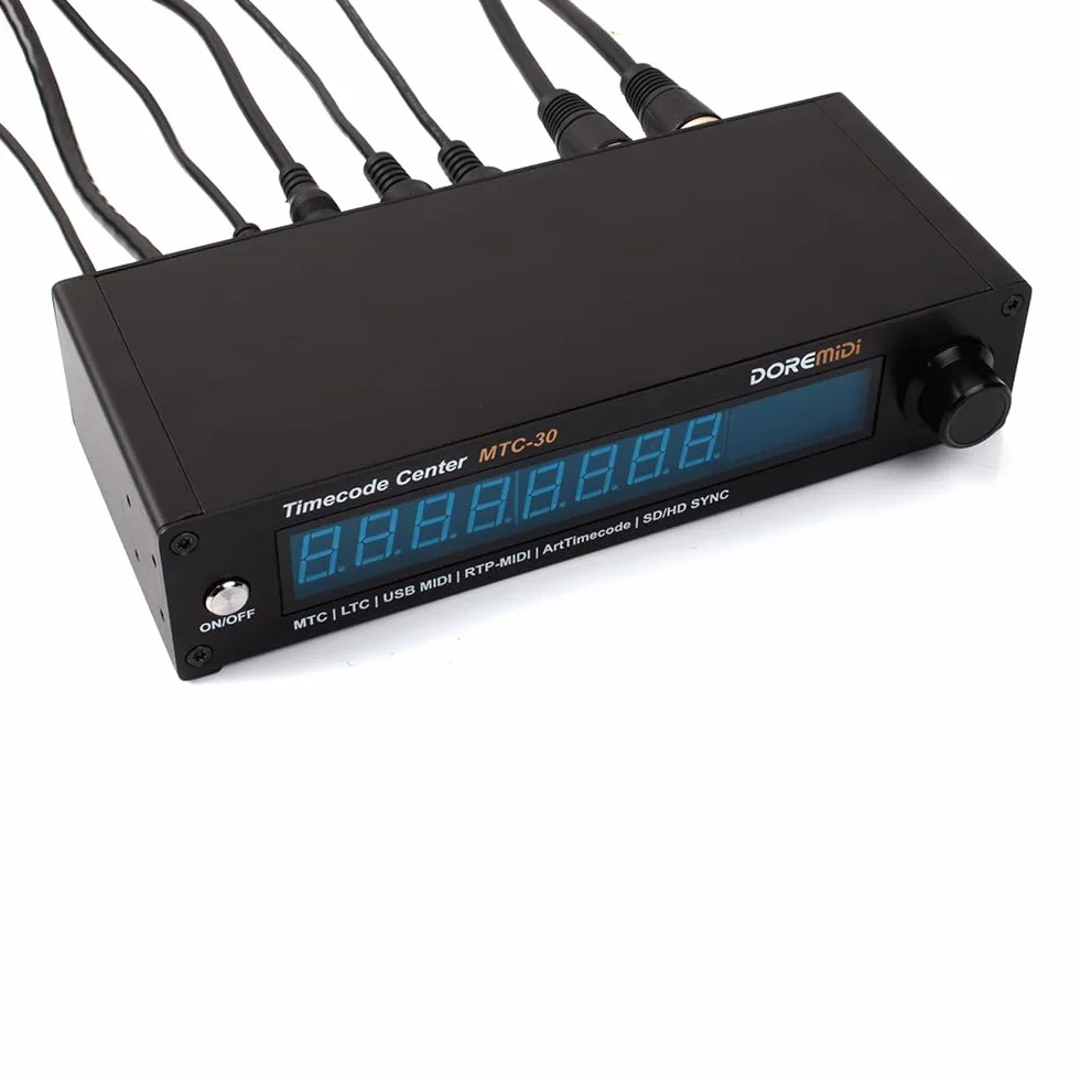 Timecode Center MTC-30 compatible con lector de código de tiempo convertidor generador SMPTE LTC ArtTimeCode RTP-MIDI MMC PoE(MTC-30)