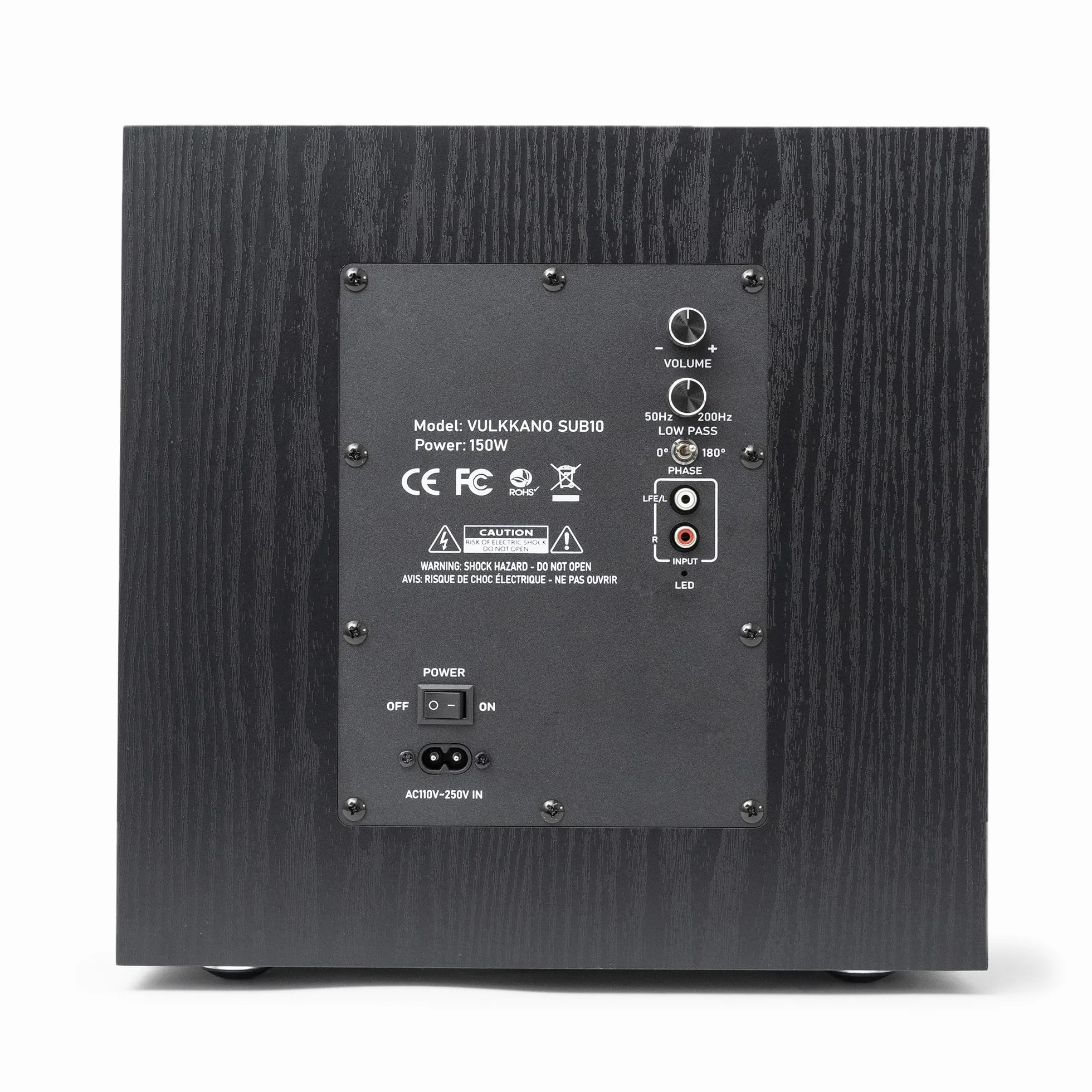 VULKKANO SUB10 Subwoofer Activo de 10 Pulgadas 40Hz-200Hz