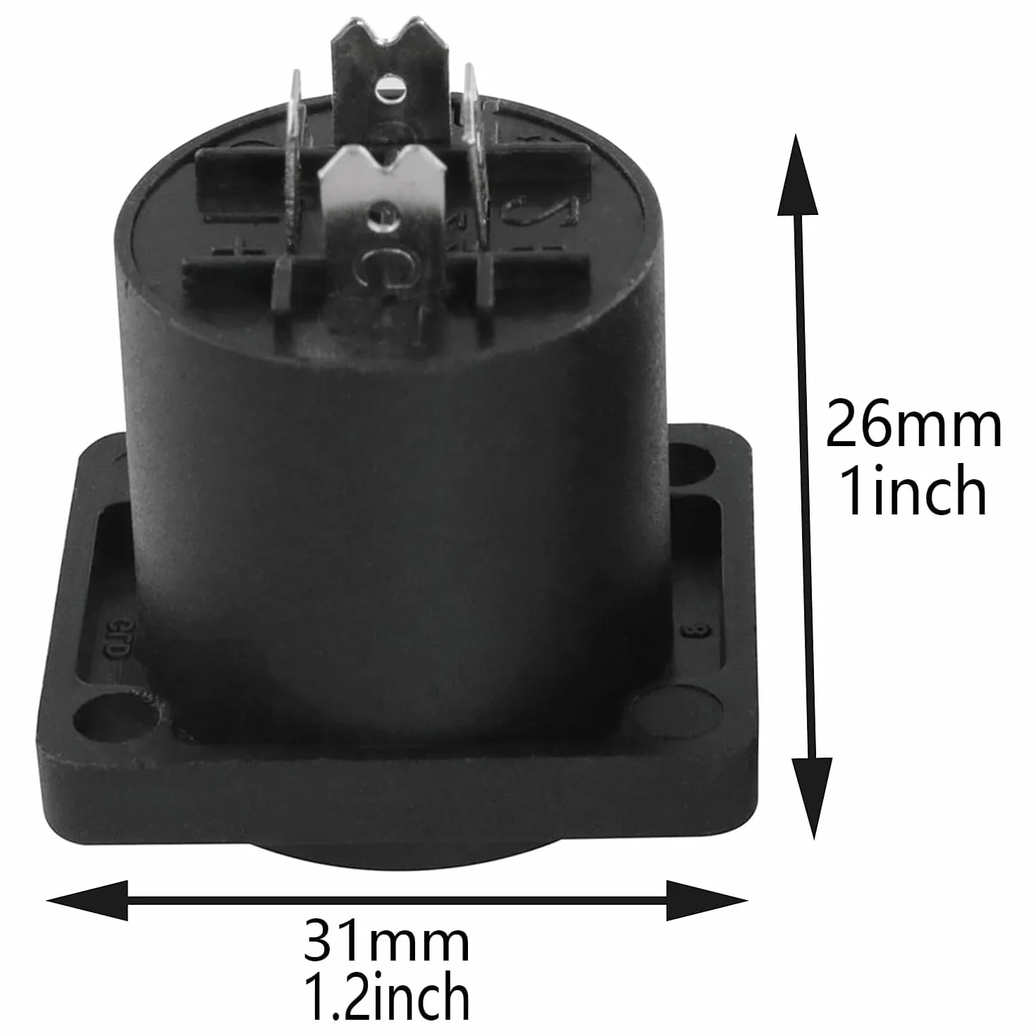 Conector de enchufe montaje en panel altavoz 4 polos Greluma para NL4MP,NL4MPR,NL4FC,NL4FX,NLT4X