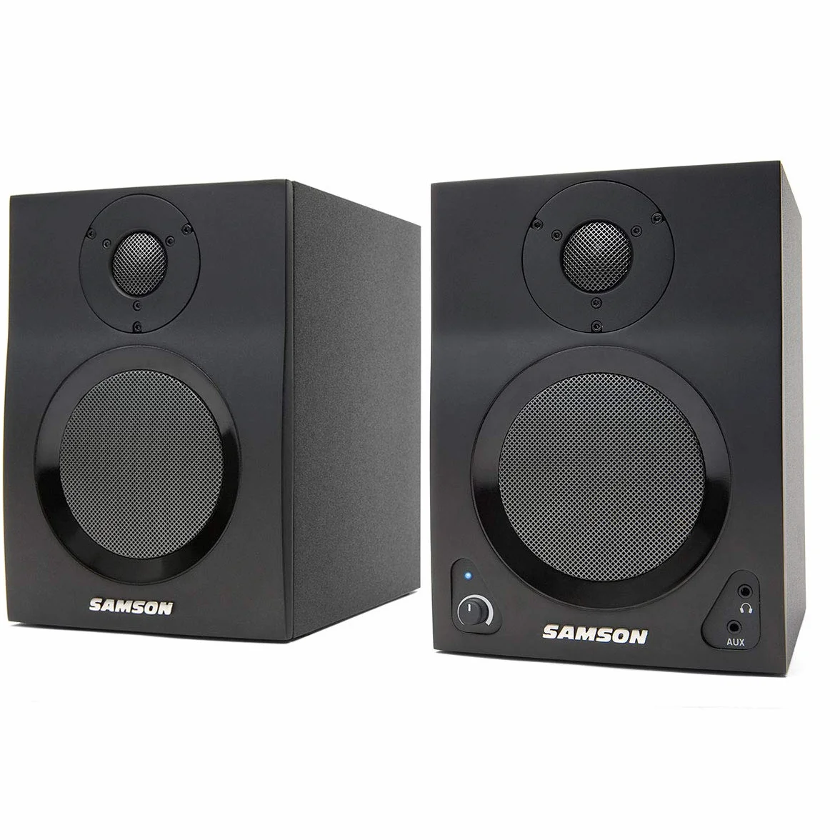 Samson MediaOne BT4 - Altavoz multimedia Bluetooth y cable de audio keepdrum (3 m)