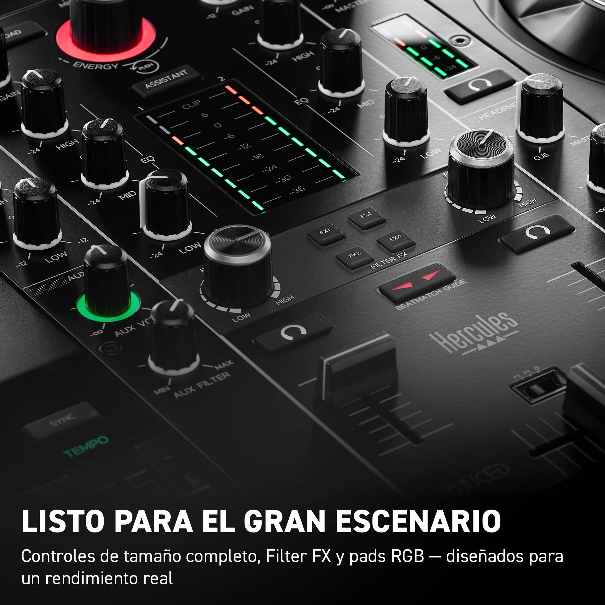 Hercules DJControl Inpulse 500 - Controladora de DJ USB de 2 decks para Serato DJ Lite y DJUCED