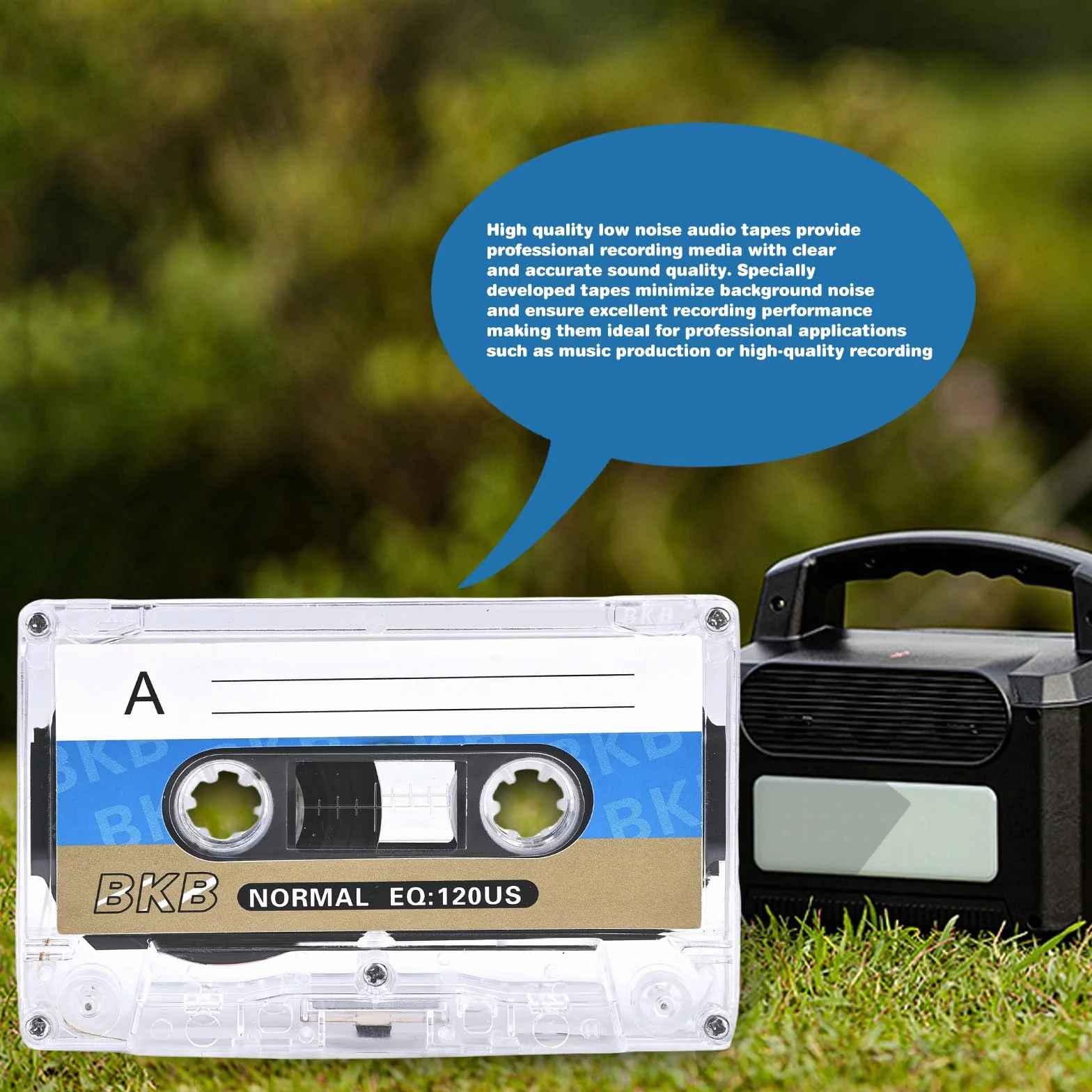 Casetes de audio vacíos 60 min 10 unidades cinta de plástico transparente para conferencias