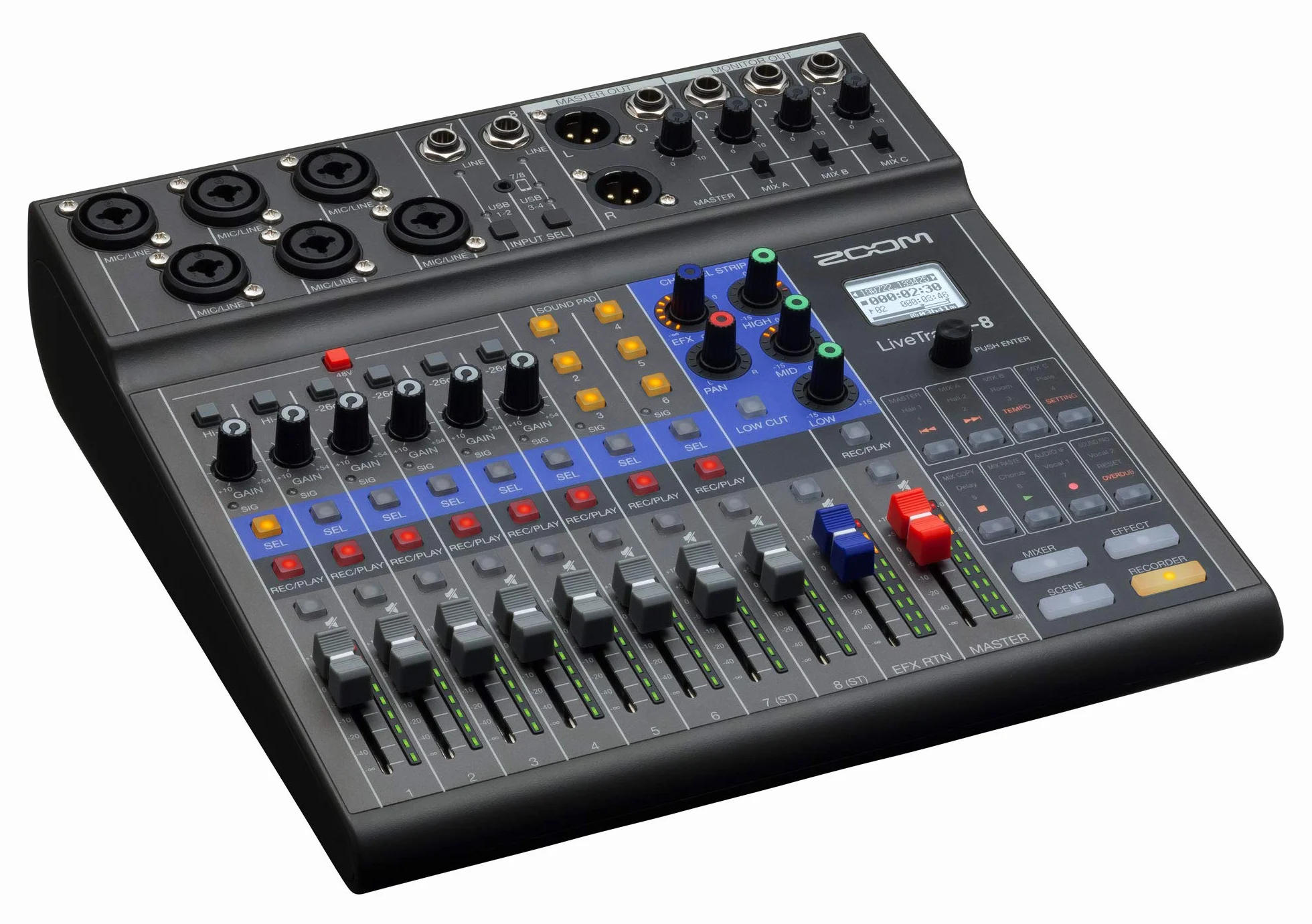 Zoom - L-8 - Mixer digital 8 canales, grabador e interface de audio USB