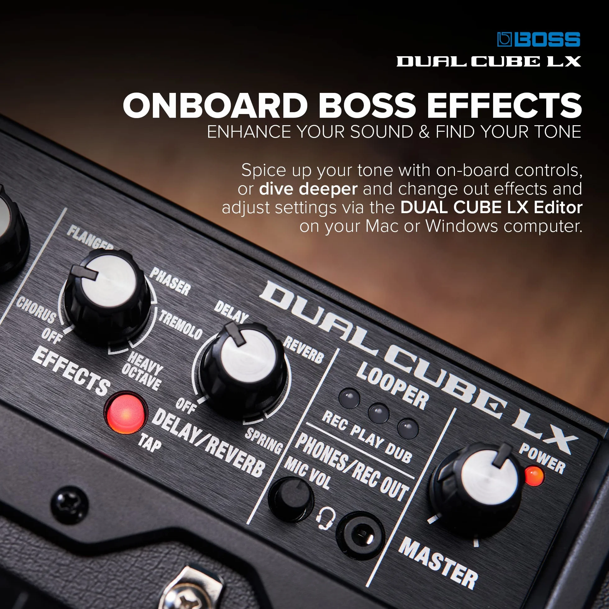 Ampli de Guitarra Boss Dual Cube LX – El Cube clásico, evolucionado para la máxima flexibilidad Ampli de sobremesa ultraversátil con Sonidos fantásticos