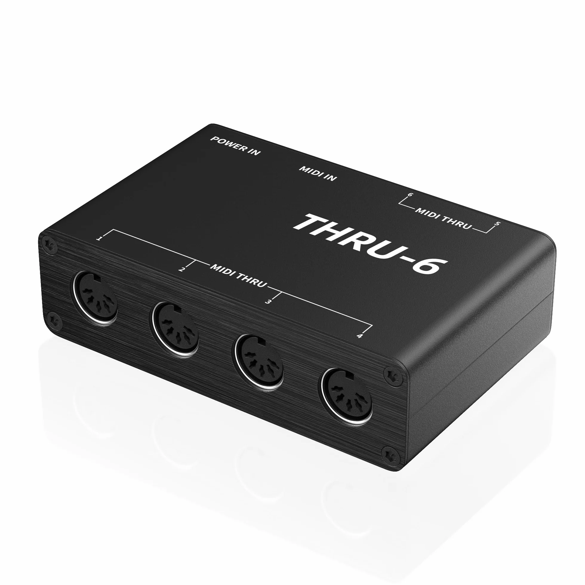 DigitalLife PulseThruX Series | Caja MIDI Thru Autónoma 1-Ent/6-Sal, DIN de 5 Pines, Metal – Para Principiantes, Músicos de Estudio y Artistas en Vivo – Funciona Sin Ordenador 【T6, 1 Ud./Pack】