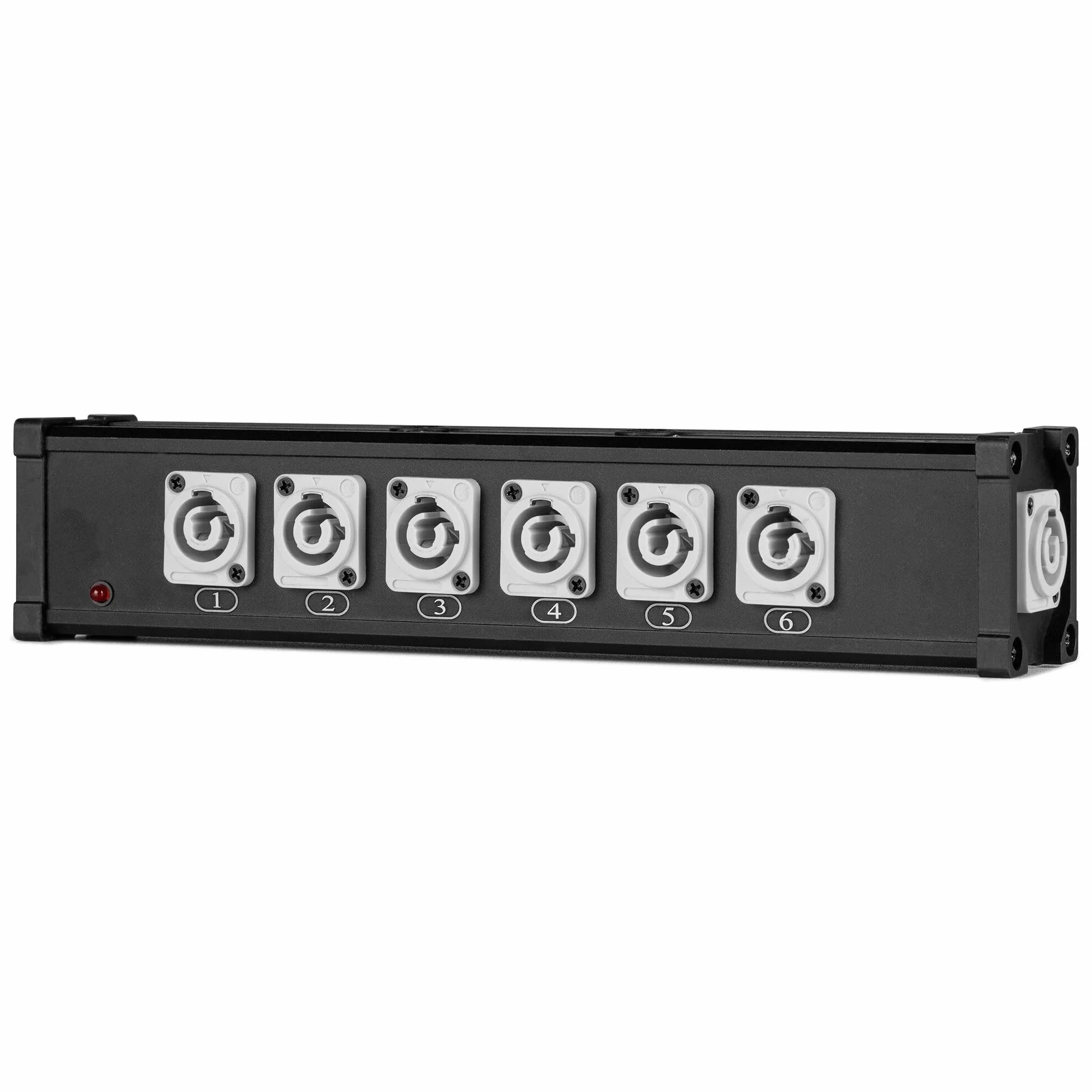 Power Dynamics Connex PSB27 Divisor PowerCon de 7 vías, solución de distribución de energía, Carcasa de Aluminio Duradera, Sistema Twist-Lock y Montaje en Truss M10, Sistemas de iluminación y Sonido