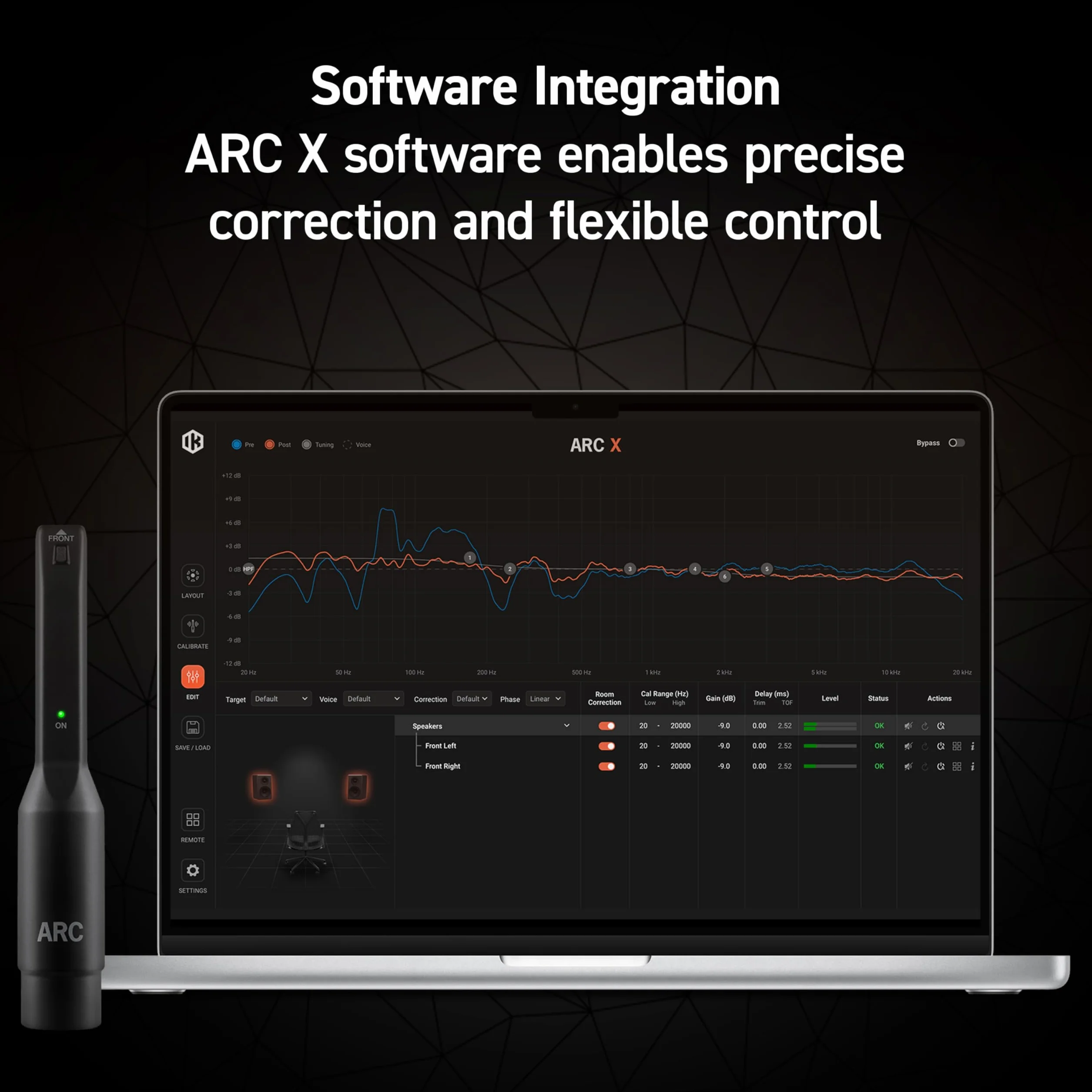 IK Multimedia ARC Studio. Standalone advanced room correction system. Includes hardware processor unit, ARC 4 software and measurement mic