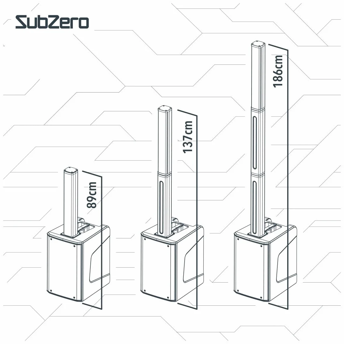 SubZero L48B Sistema de PA de Columna con Batería, Bluetooth y DSP