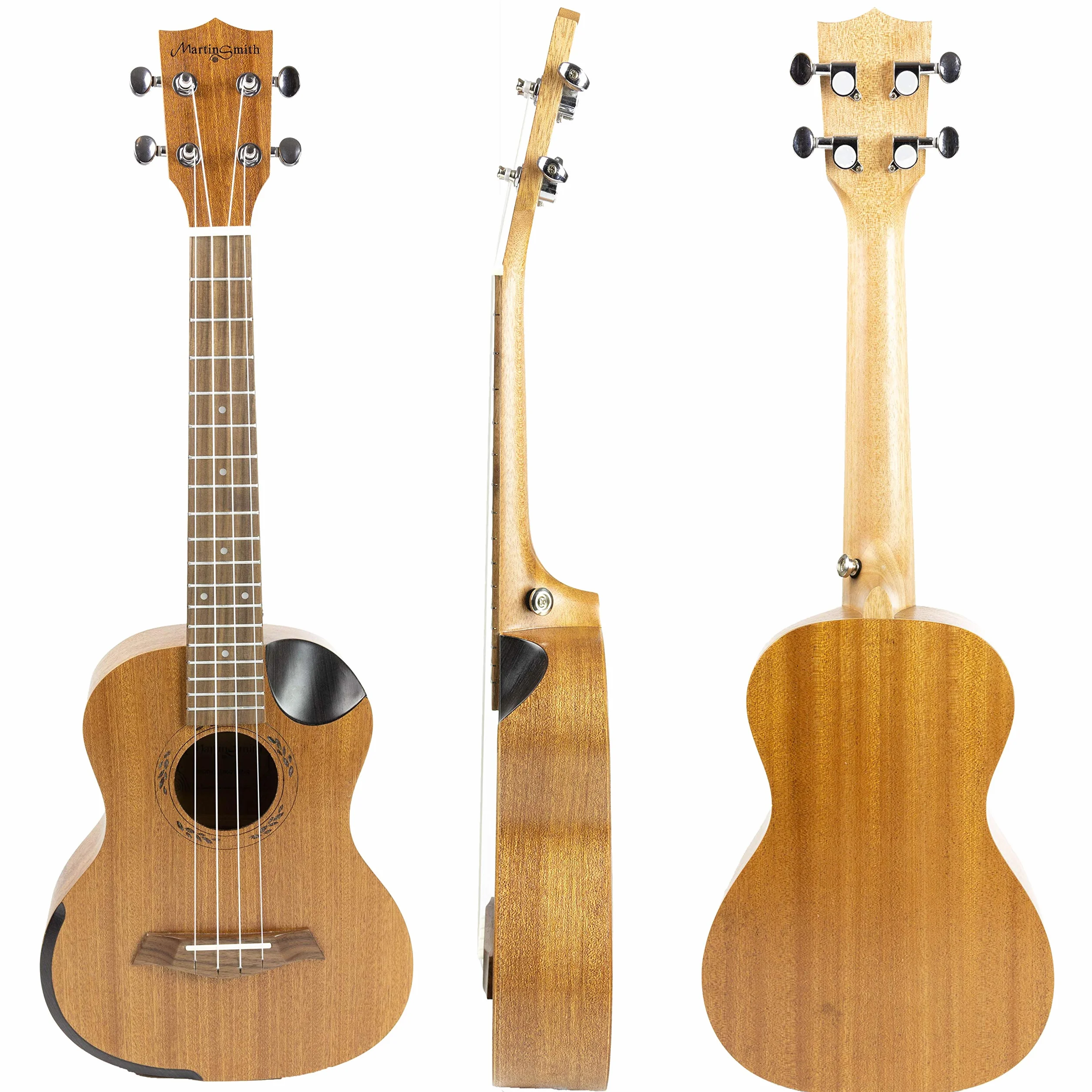 Ukulele tenore Martin Smith Premium con accordatore, borsa imbottita e corde di ricambio Aquila