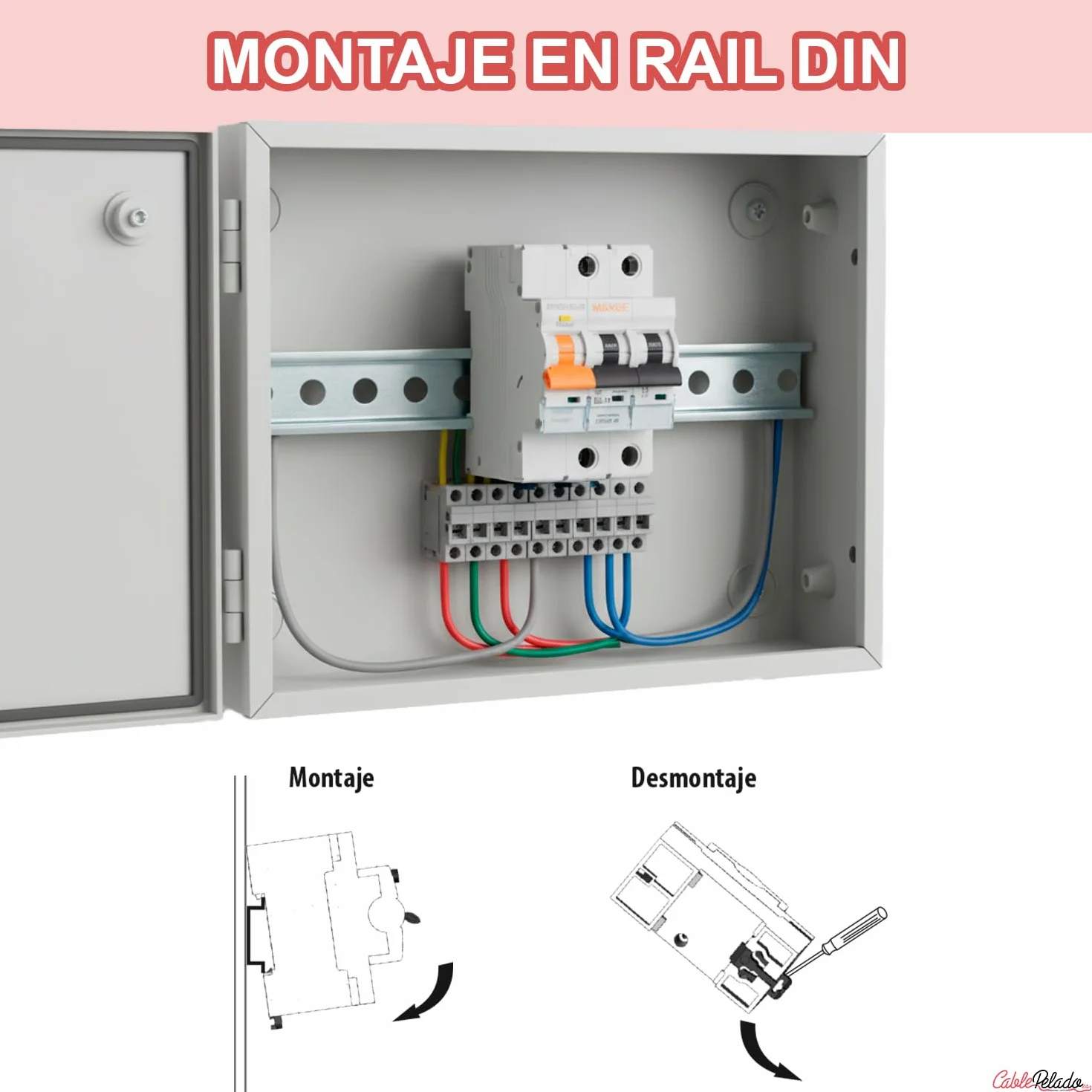 CABLEPELADO Protección combinada sobretensiones IGA permanente + transitoria Clase C | Norma EN50550 | Poder de corte: 1000A | 2P | 32 A