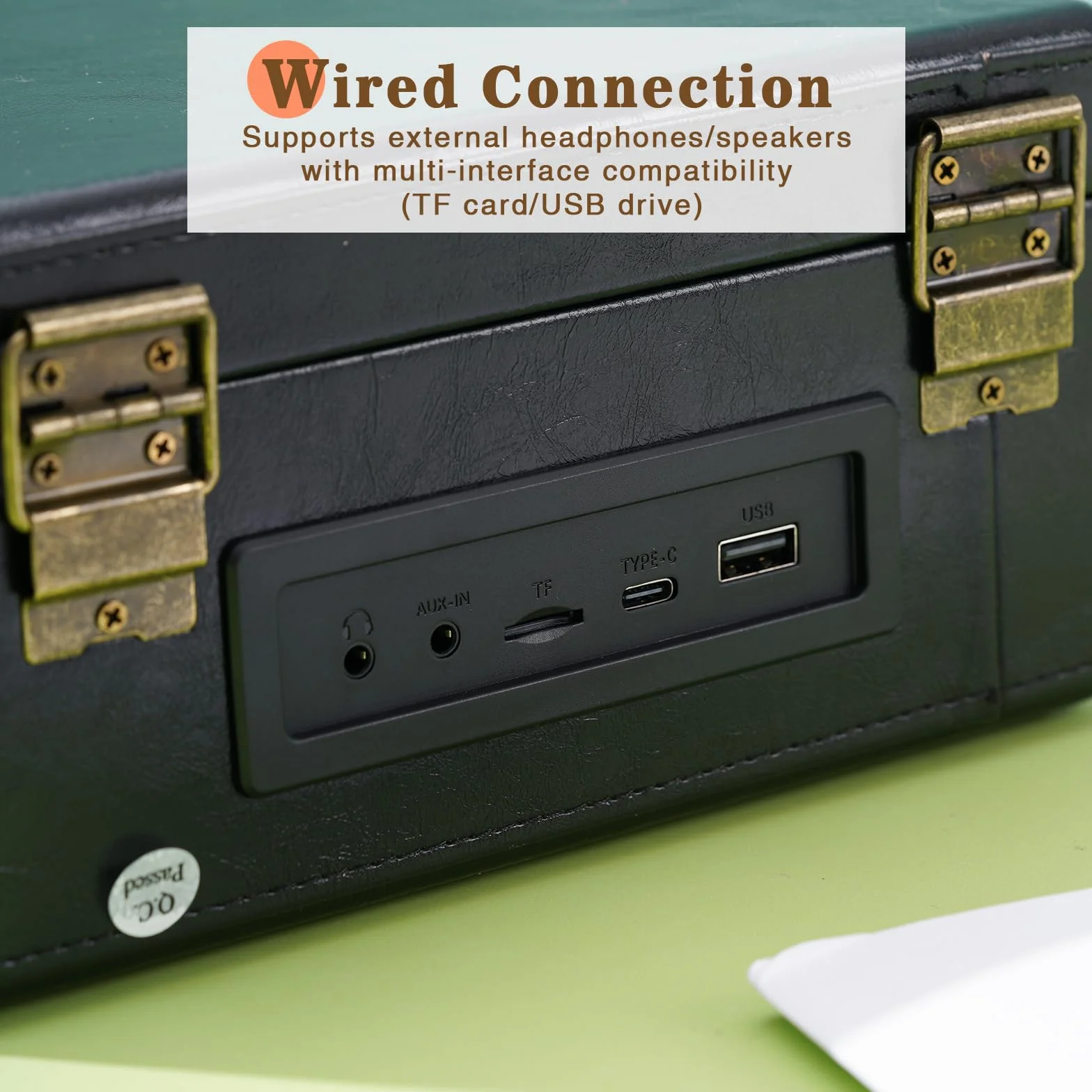 Reproductor de CD portátil con Bluetooth 5.2, batería recargable y altavoces integrados, diseño de maleta retro de alta fidelidad para decoración del hogar, soporte de tarjeta AUX/TF, regalo