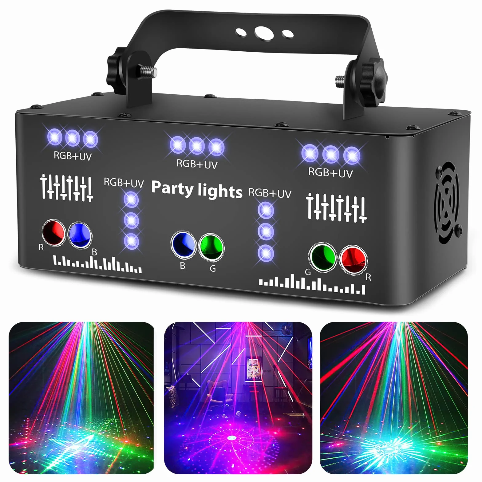 Decolight Party Light, LED RGB Licht DJ Proyector Música Control de música DJ DISCO LICHTER, DMX ALIVERNE EFECTIVO PARA KTV JELLIES FAMILIA CUMBITABLE DE CUMPLEABLES