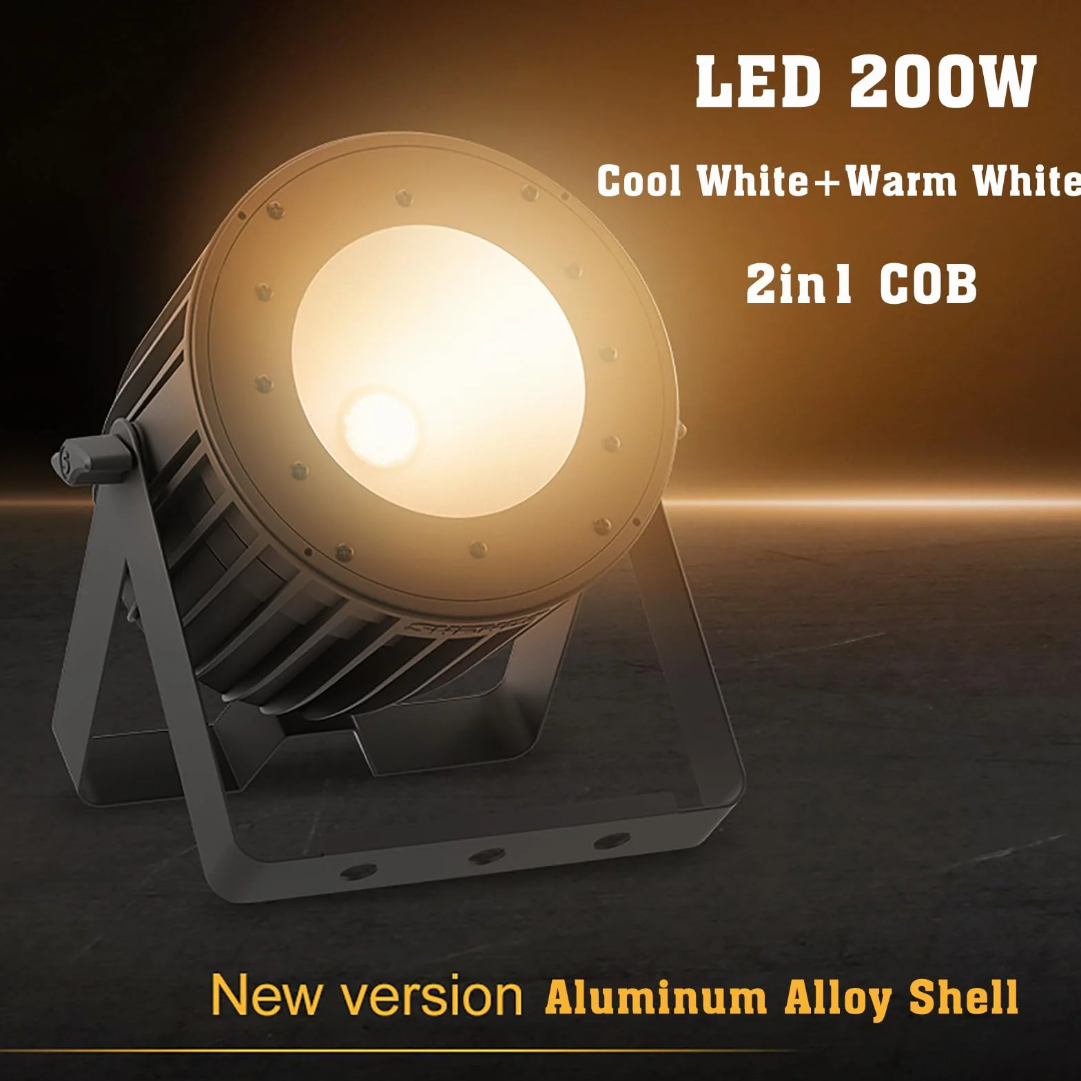 SHEHDS led COB 200W par luces fresco blanco y cálido blanco 2in1 escenario lavar luces 69 grados ángulo de rayo DMX y sonido activado control de aluminio aleación shell iluminaciones para disco DJ igl