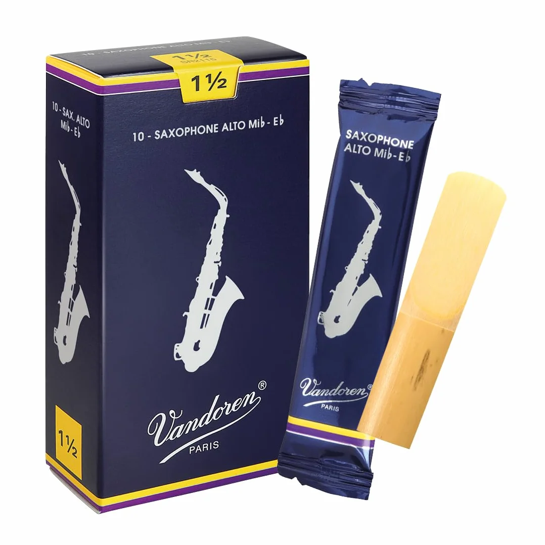 Vandoren SR2115 - Caja de 10 cañas tradicional n.1.5 para saxofón alto