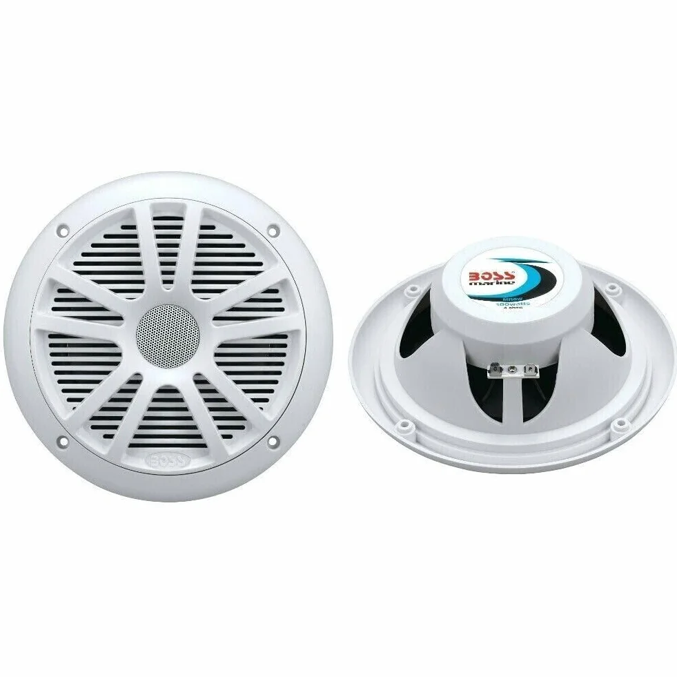 Kit Set Marino para Boss Audio Systems MCK632WB.6 con Receptor estéreo Bluetooth Am/FM MR632UAB, un par de parlantes MR6W, 90 vatios rms 180 vatios máximo, Antena dipolo MRANT10, 1 Kit + Accesorios