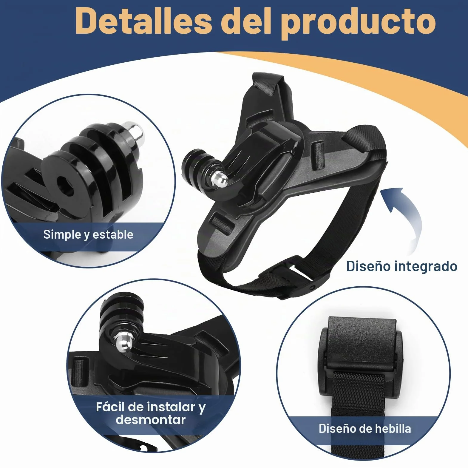 Soporte Casco de Moto Mento para GoPro Hero 13 12 11 10 9 8 7 6 5 para dji OSMO Action 5 Pro 4/3 para Soporte de Cámara de Gancho J Session Cámara de Acción Accesorios Silicona Antideslizante