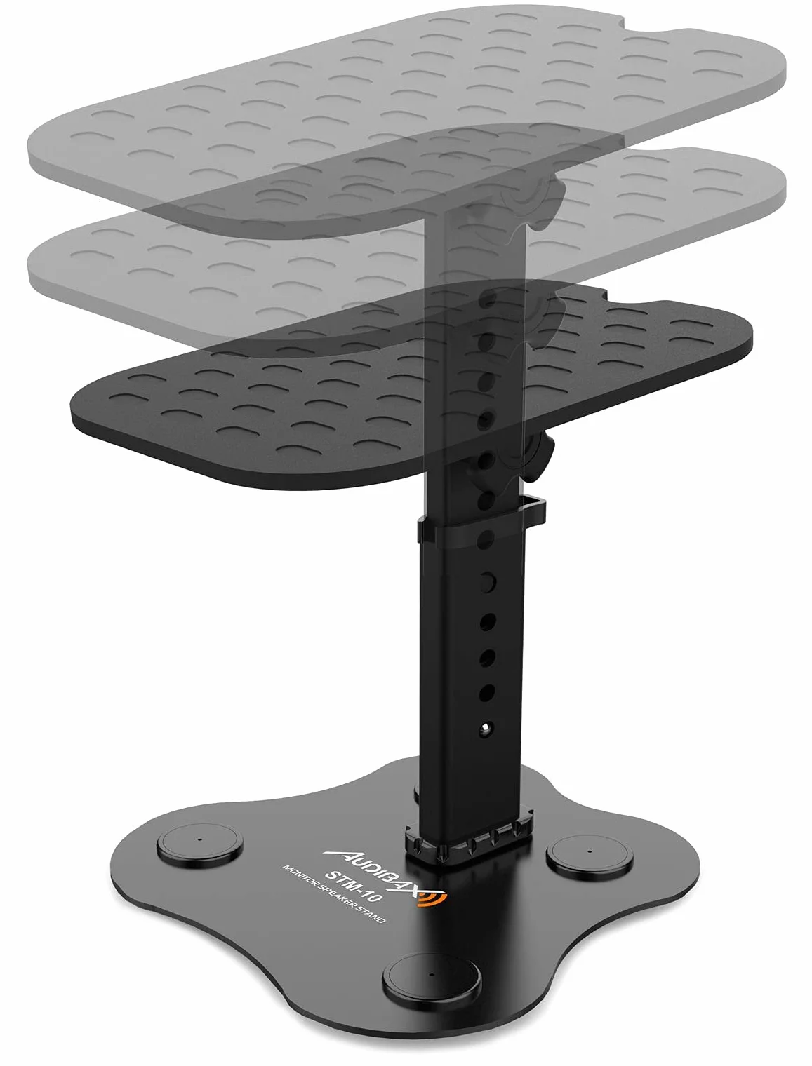 Audibax KRK Pareja RP5 G4 Monitores Estudio Amplificado Negro Neo STM-10 Soportes Monitores/Altavoces Estudio para Mesa Regulables (Pareja)
