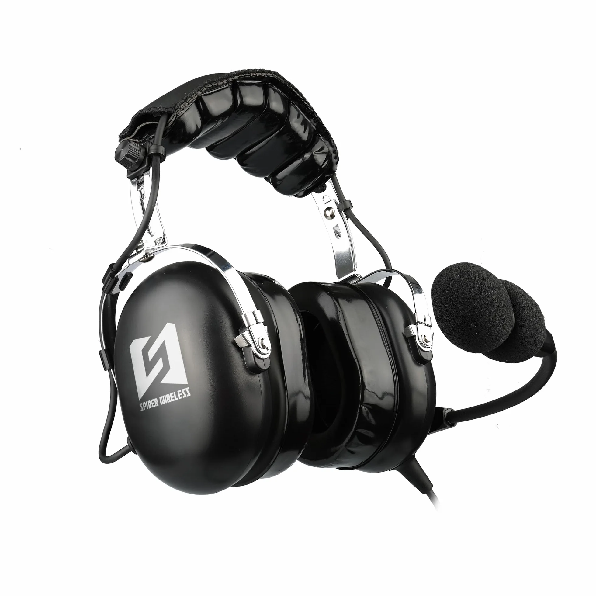 Auriculares de aviación general para piloto, compatibilidad mono y estéreo, micrófono con cancelación de ruido, cómodas almohadillas para los oídos, enchufes dobles GA, incluye bolsa