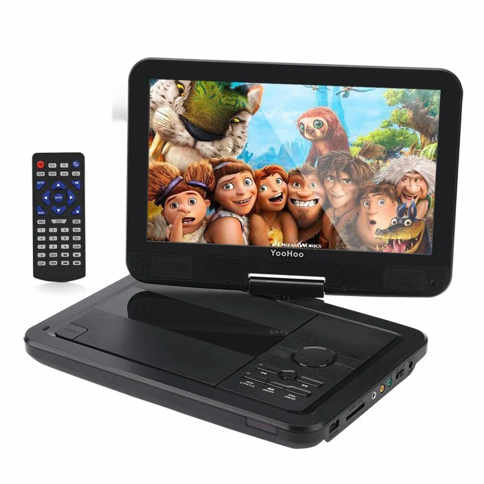 YOOHOO Reproductor de DVD Portátil 12.5 Pulgadas con Pantalla HD 10.5 Pulgadas y Batería Recargable