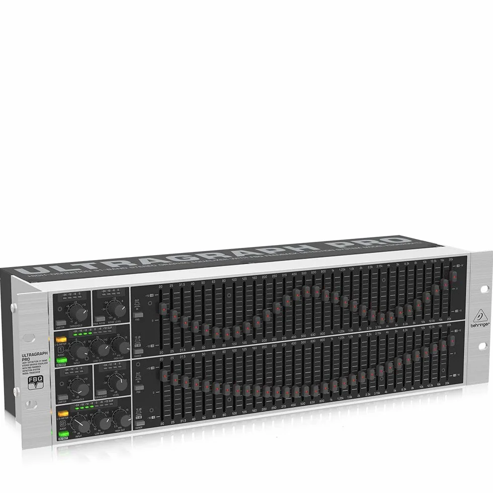 Behringer ULTRAGRAPH PRO FBQ6200HD Ecualizador gráfico estéreo de alta definición de 31 bandas con sistema de detección de retroalimentación FBQ