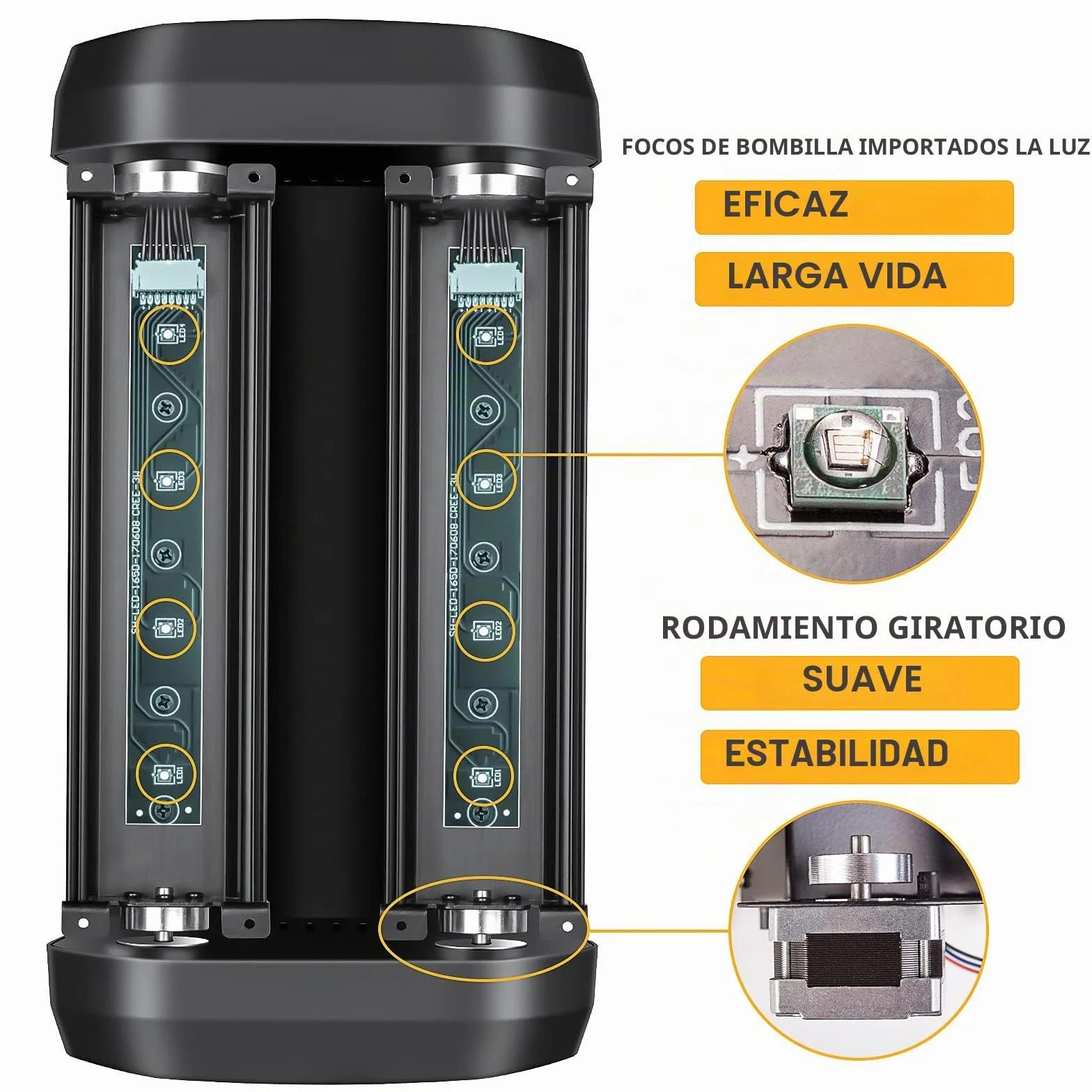 ZKYMZL Spider Moving Head Light LED Beam DJ Lights RGBW Sound Activated and DMX512 Control for Party Pub Disco Show Wedding Event Stage Lighting.