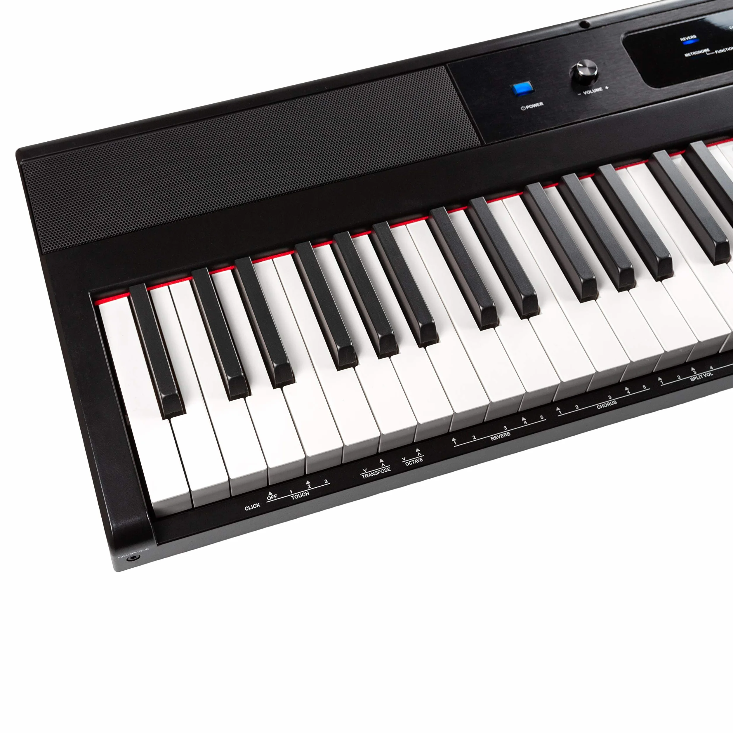 Rockjam Rj88Dp Teclas del Teclado de Piano para Principiantes Digital Piano con Full-Size Semi-Weighted Keys, Atril,Piano Engomada de la Nota,la Fuente de Alimentación y Construido en Altavoces, Negro