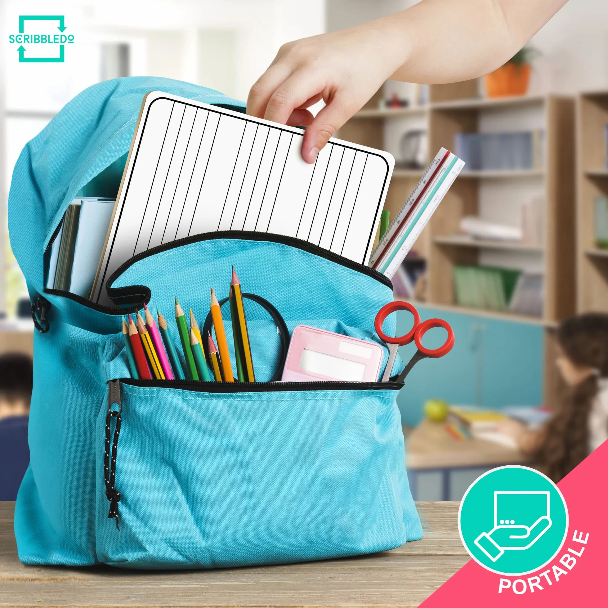 Paquete de 10 pizarras blancas de borrado en seco de 9 x 12 pulgadas para escribir notas musicales y más (mini pizarras blancas de doble cara) borradores incluidos