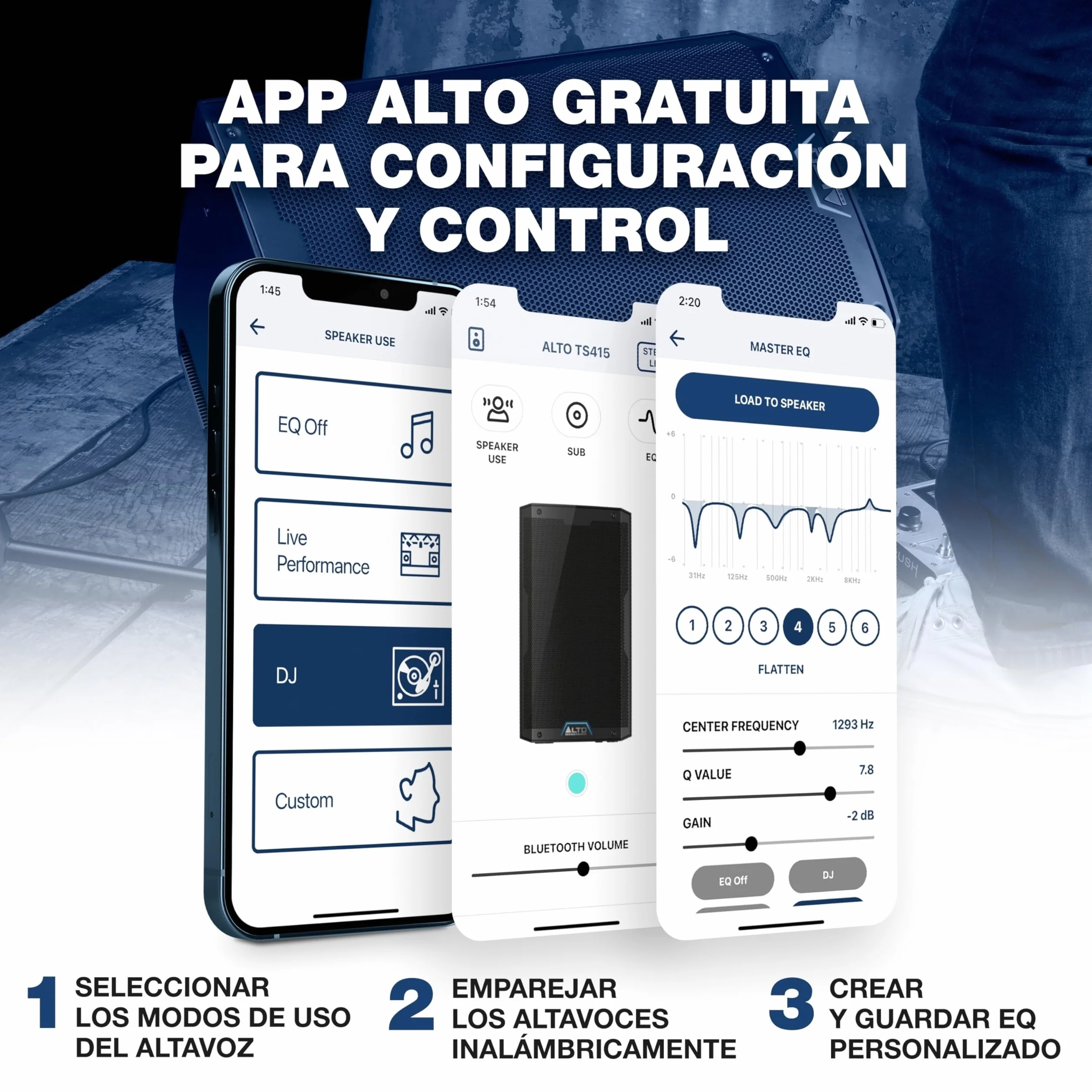 ALTO TS415 Altavoz Autoamplificado 2500W 15 Pulgadas con Mesa de Mezclas de 3 Canales, Streaming Bluetooth, Emparejamiento Inalámbrico de Altavoces, DSP y App