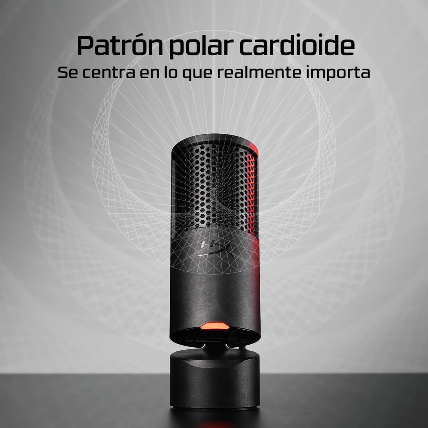 HyperX Solocast 2 - Micrófono Condensador USB patrón cardioide, Juegos, Streaming, podcasts, PC, Twitch, Youtube, Discord, Negro