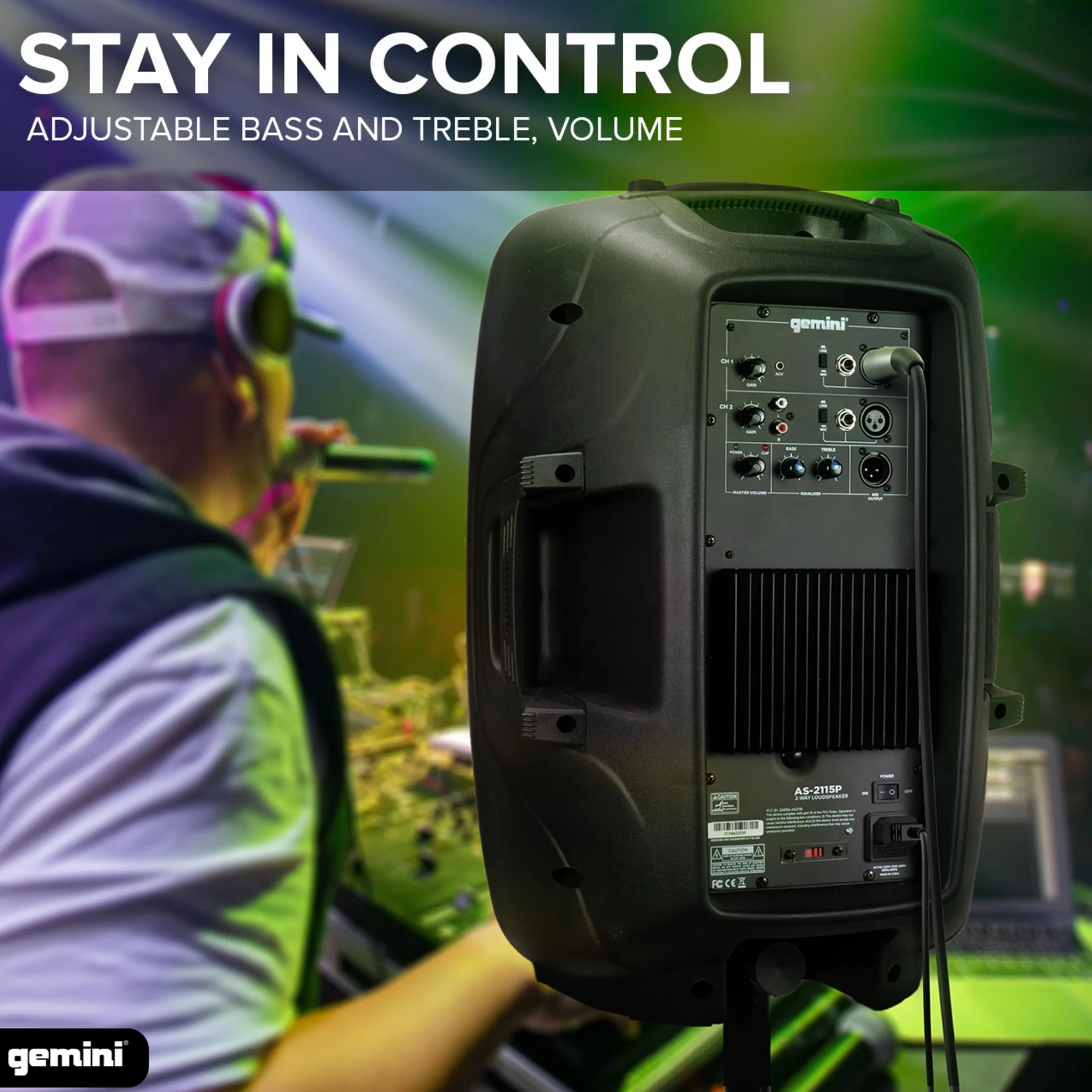 Gemini AS-2115P: 2000 Watt Active 15” Loudspeaker