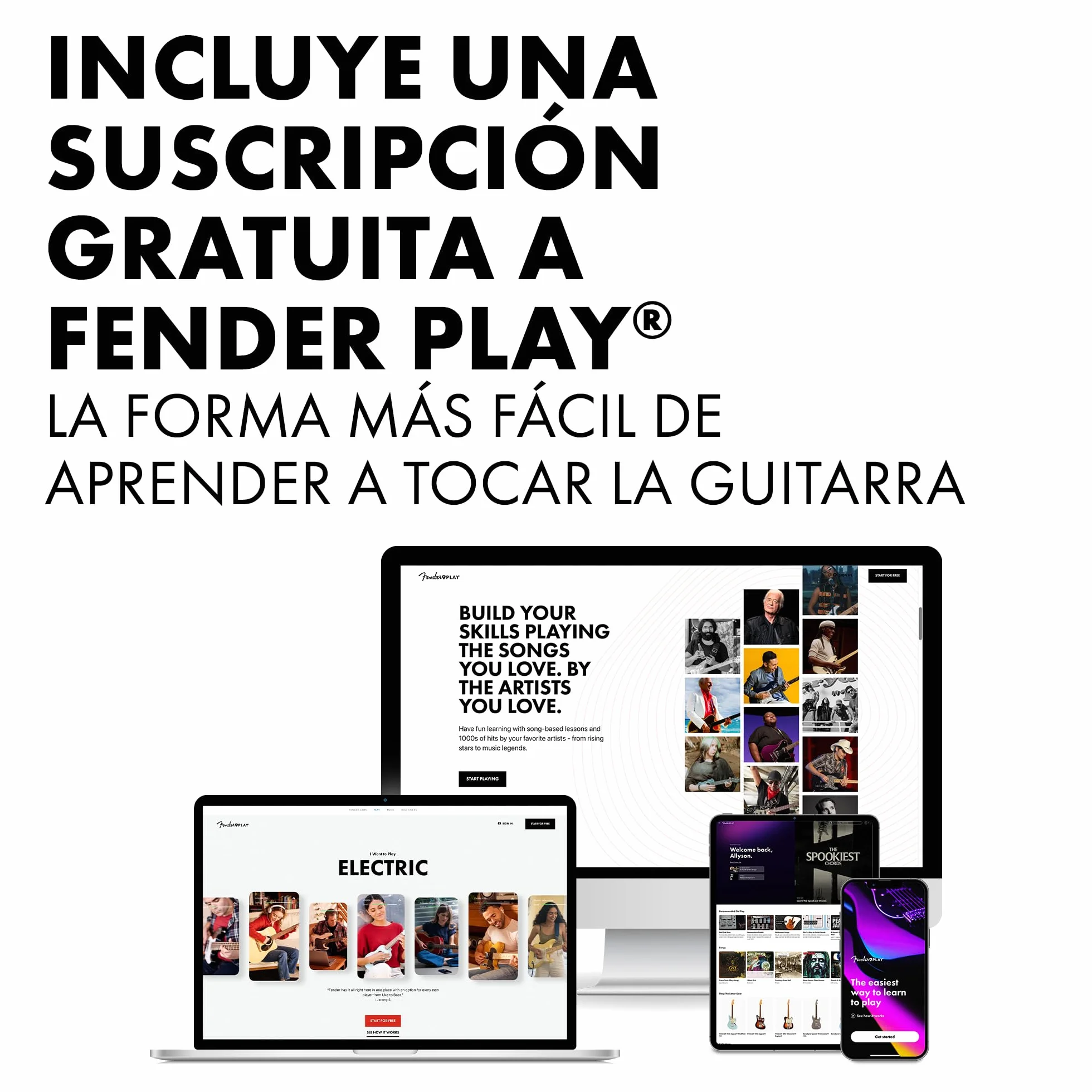 Fender CA Debut Guitarra Redondo Dreadnought CE Acústica, Guitarra para Principiantes, con 2 Años de Garantía, Black