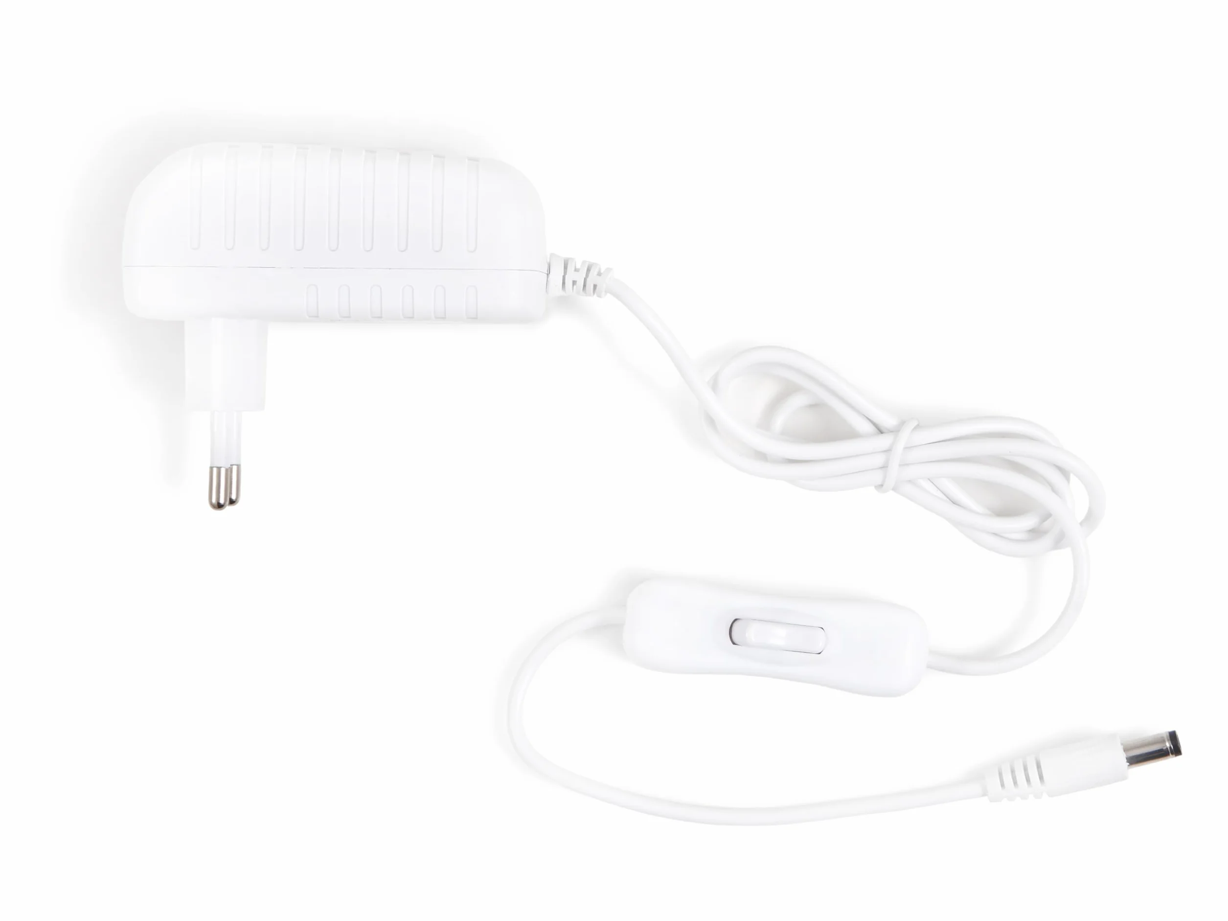 Fuente de Alimentación LED 12V 24W 2A con Interruptor – para Tiras LED, Equipos de Audio, Dispositivos Electrónicos – IP20 – Refrigeración Pasiva – 82 x 50 x 34 [mm] (blanco)