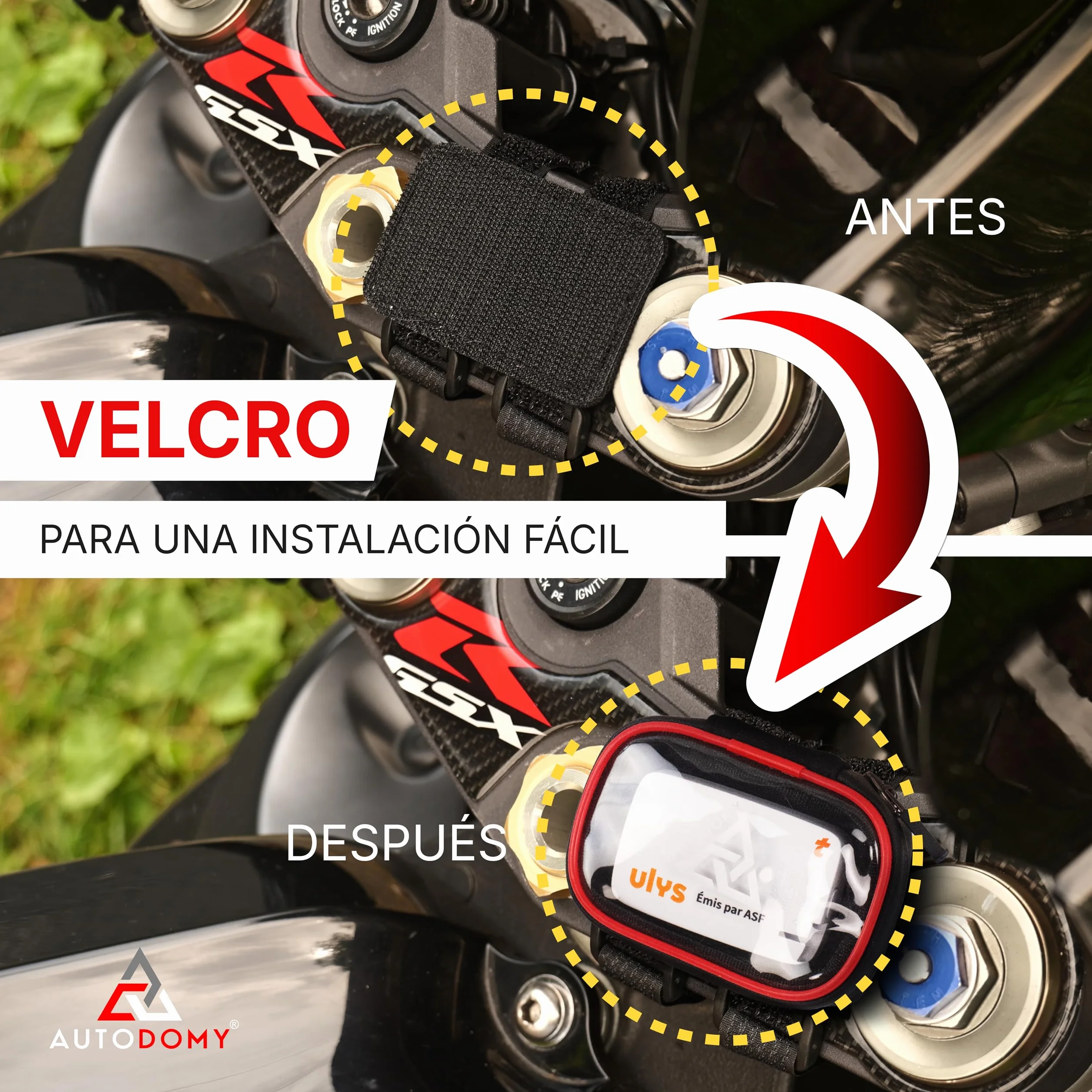 Soporte para Moto Impermeable Neopreno 9.4x6.8 cm Estuche Porta Telepeaje